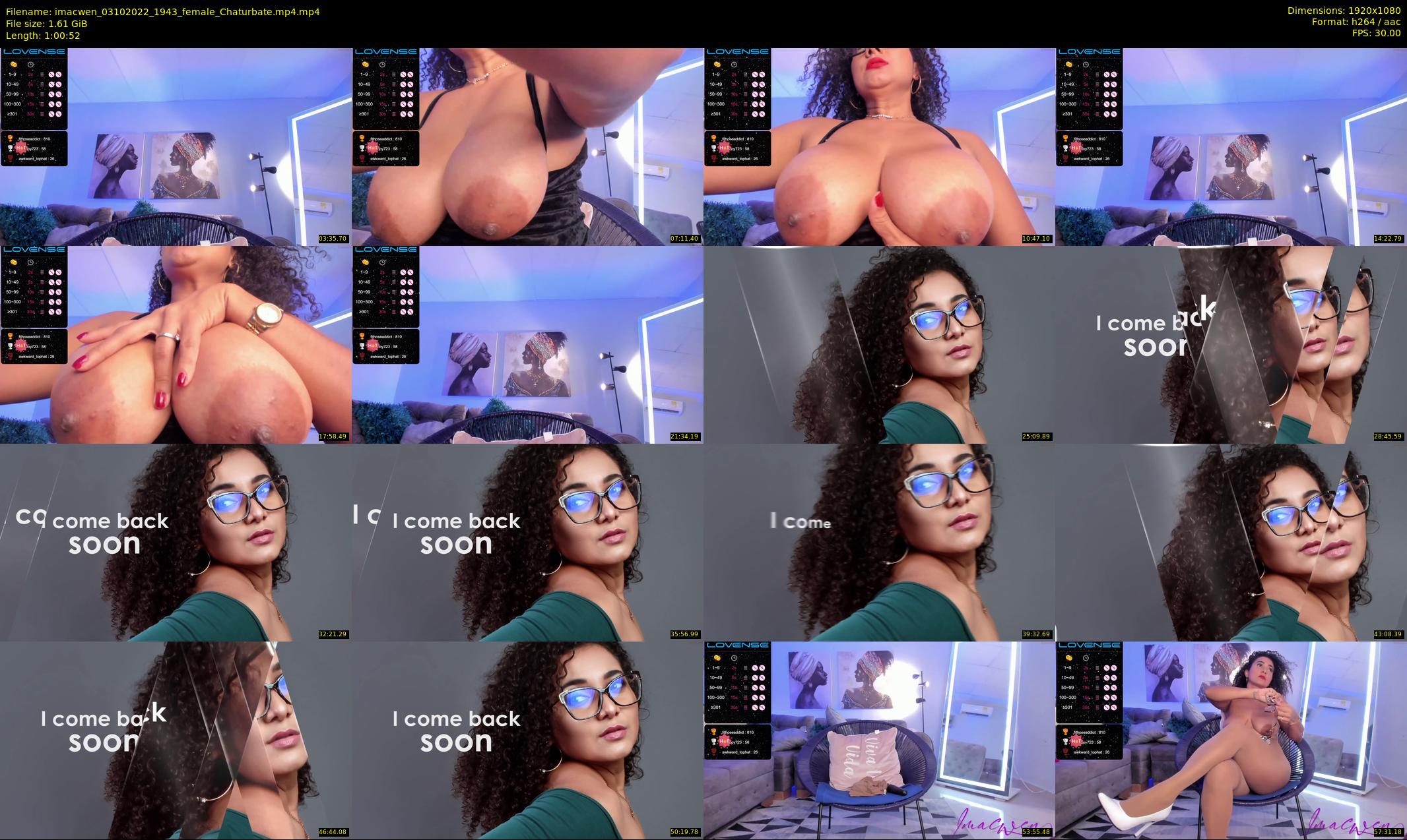 imacwen — 61 minute Chaturbate female cam show recording, 1080p, Oct 3, 2022