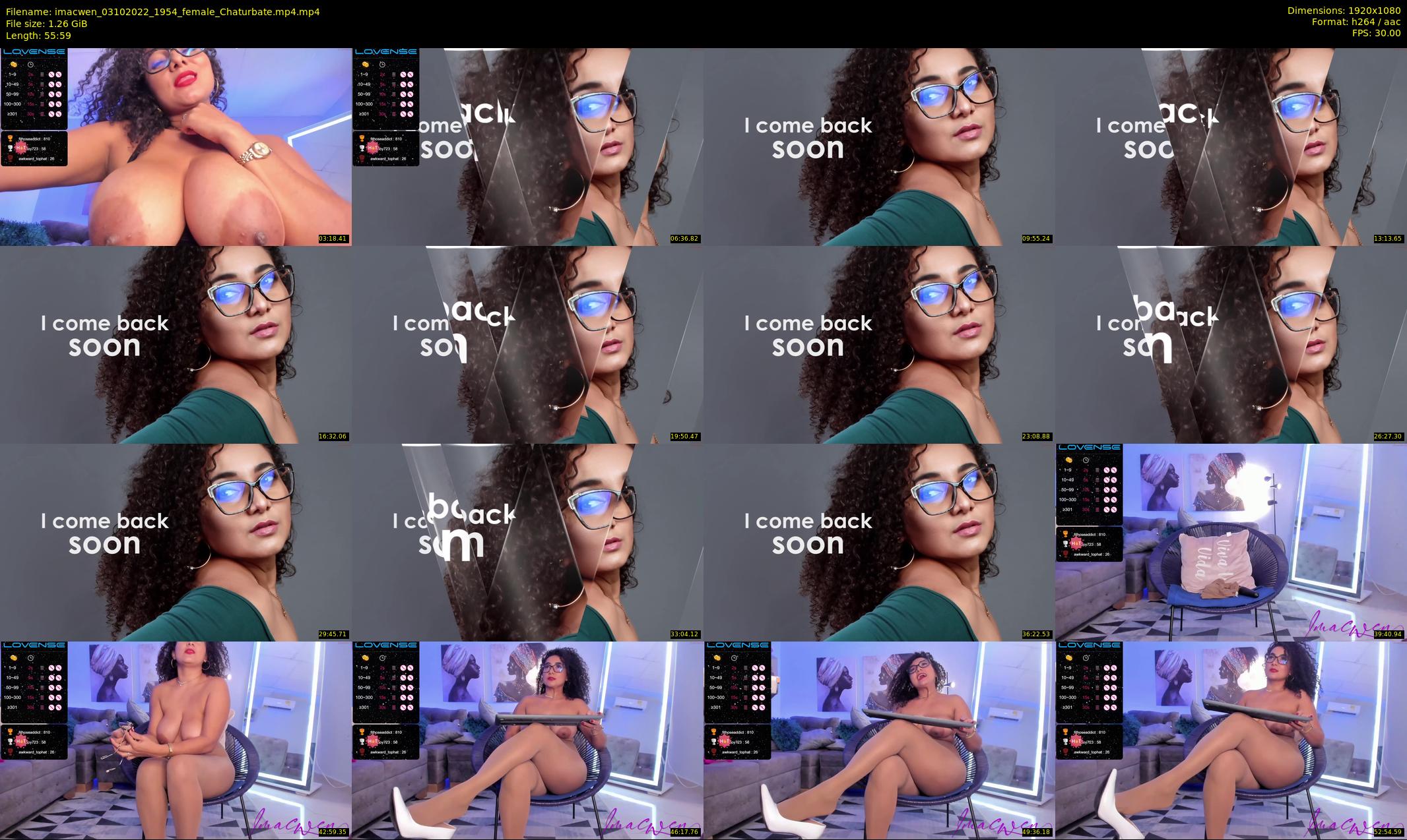 imacwen — 56 minute Chaturbate female cam show recording, 1080p, Oct 3, 2022