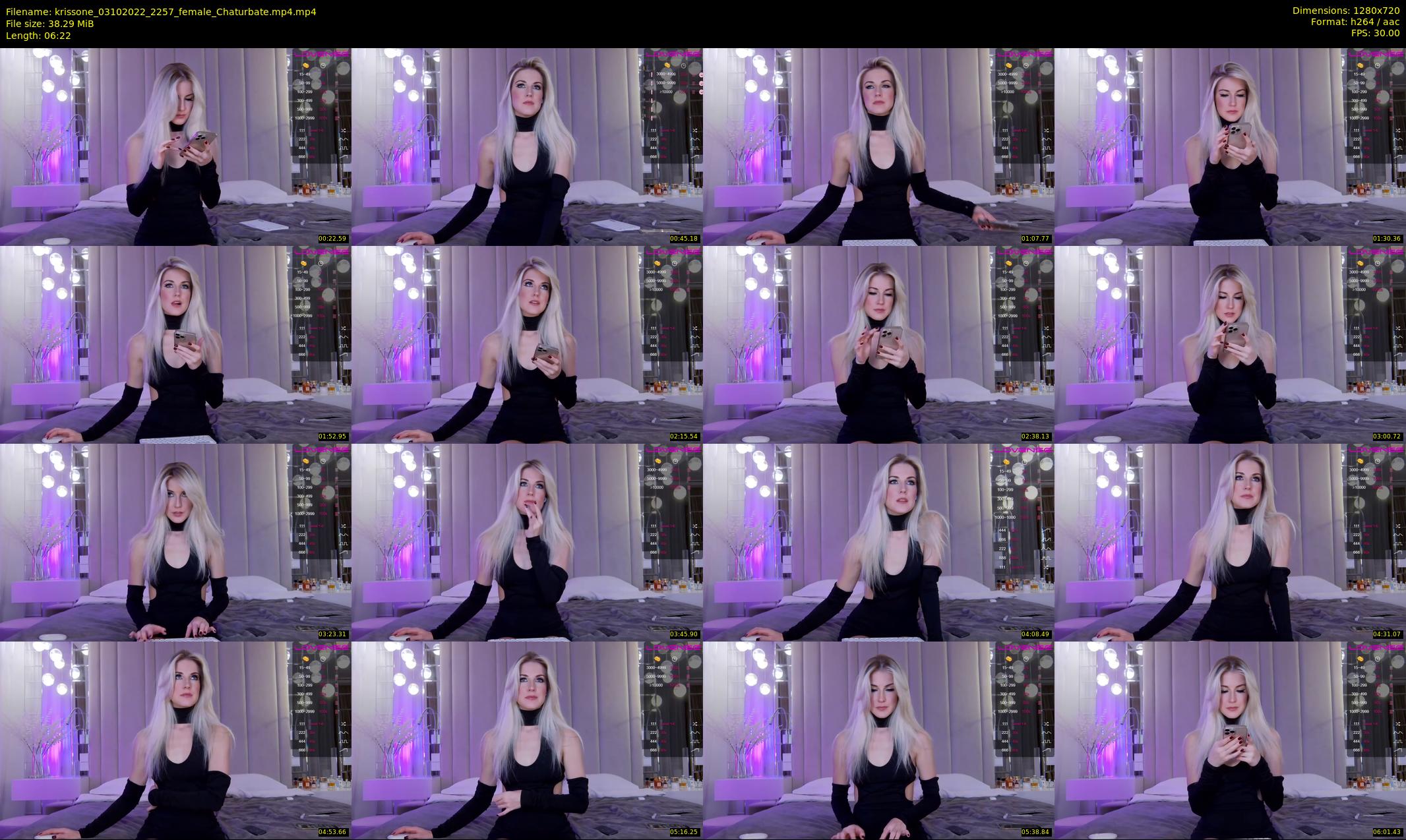 krissone — 7 minute Chaturbate female cam show recording, 720p, Oct 3, 2022