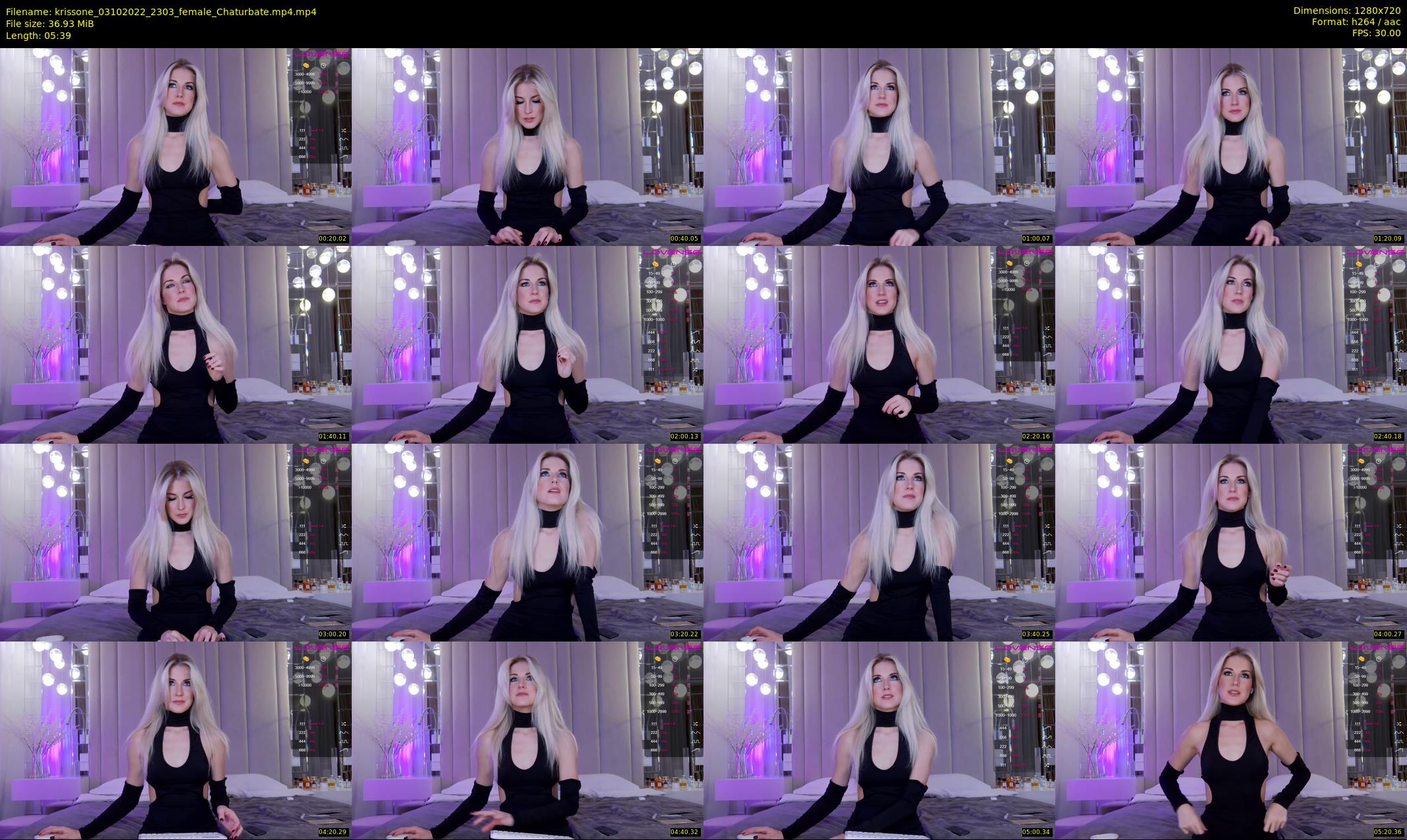 krissone — 6 minute Chaturbate female cam show recording, 720p, Oct 3, 2022