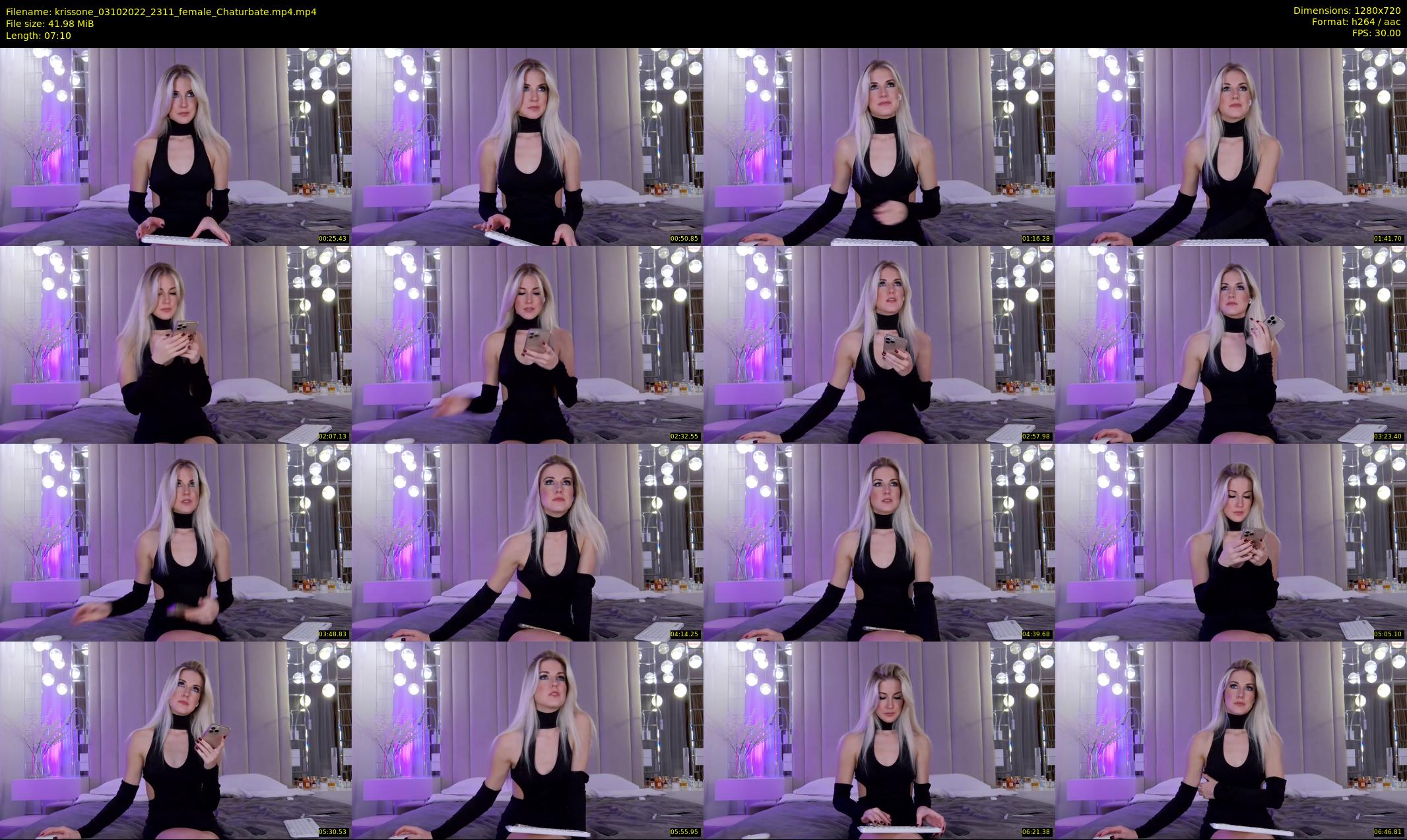 krissone — 8 minute Chaturbate female cam show recording, 720p, Oct 3, 2022