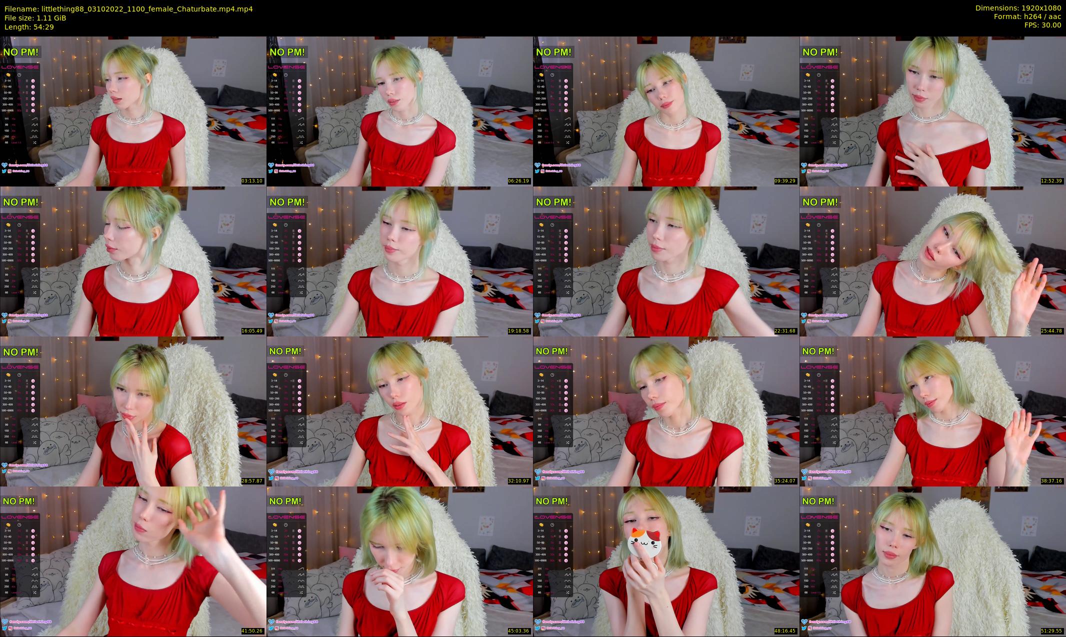 littlething88 — 55 minute Chaturbate female cam show recording, 1080p, Oct 3, 2022