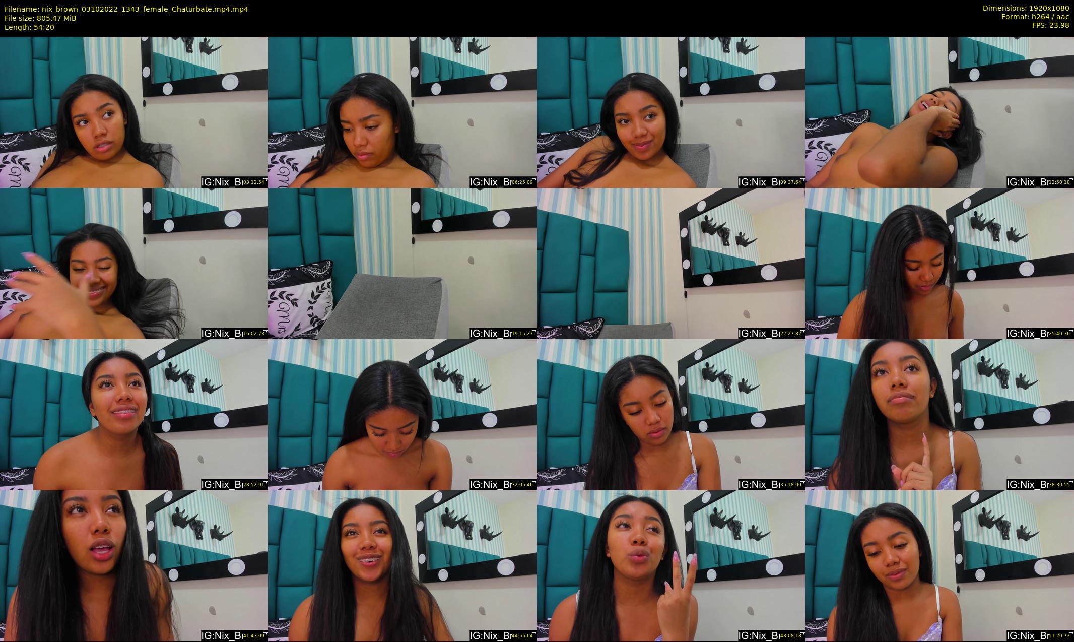 nix_brown — 55 minute Chaturbate female cam show recording, 1080p, Oct 3, 2022