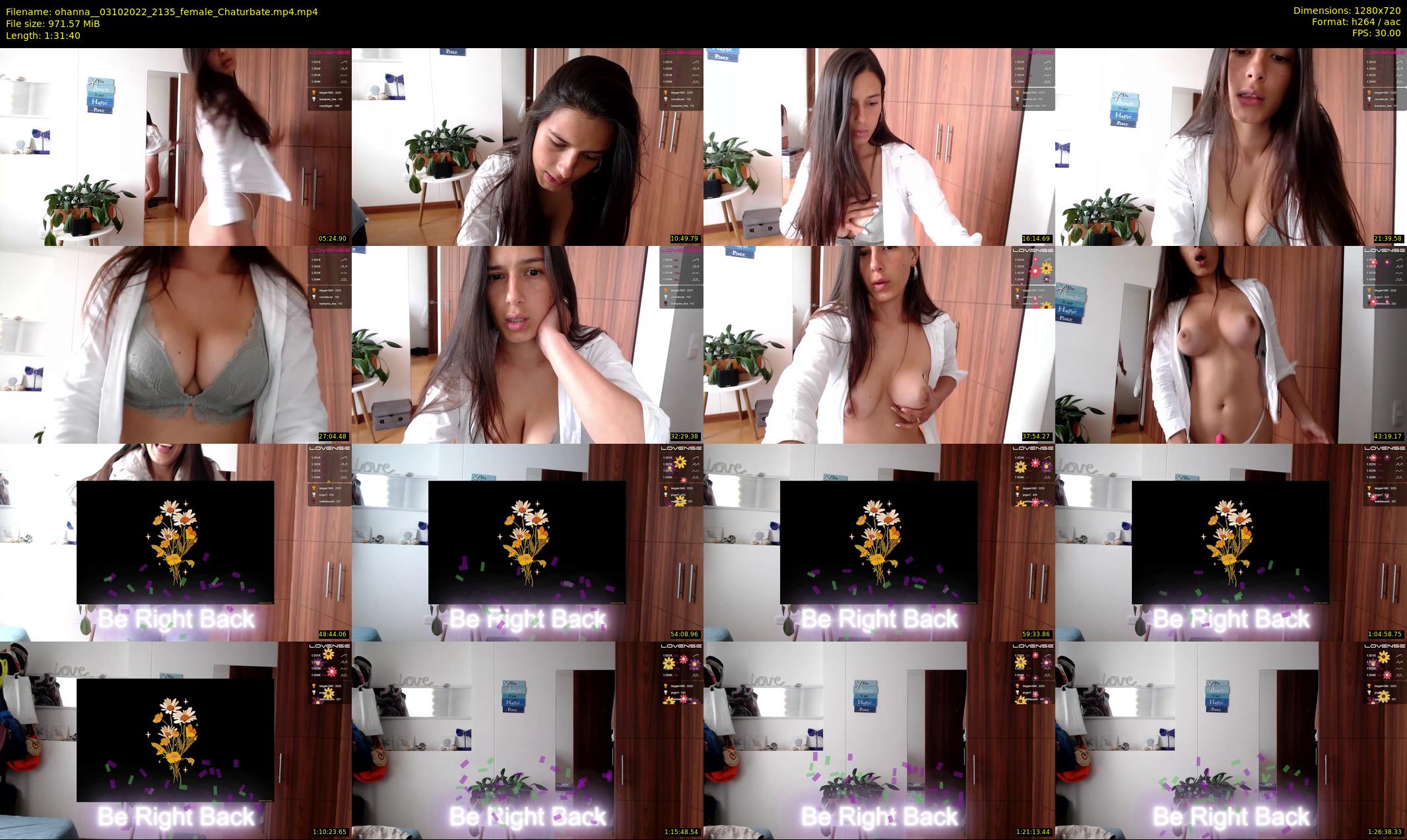 ohanna_ — 92 minute Chaturbate female cam show recording, 720p, Oct 3, 2022