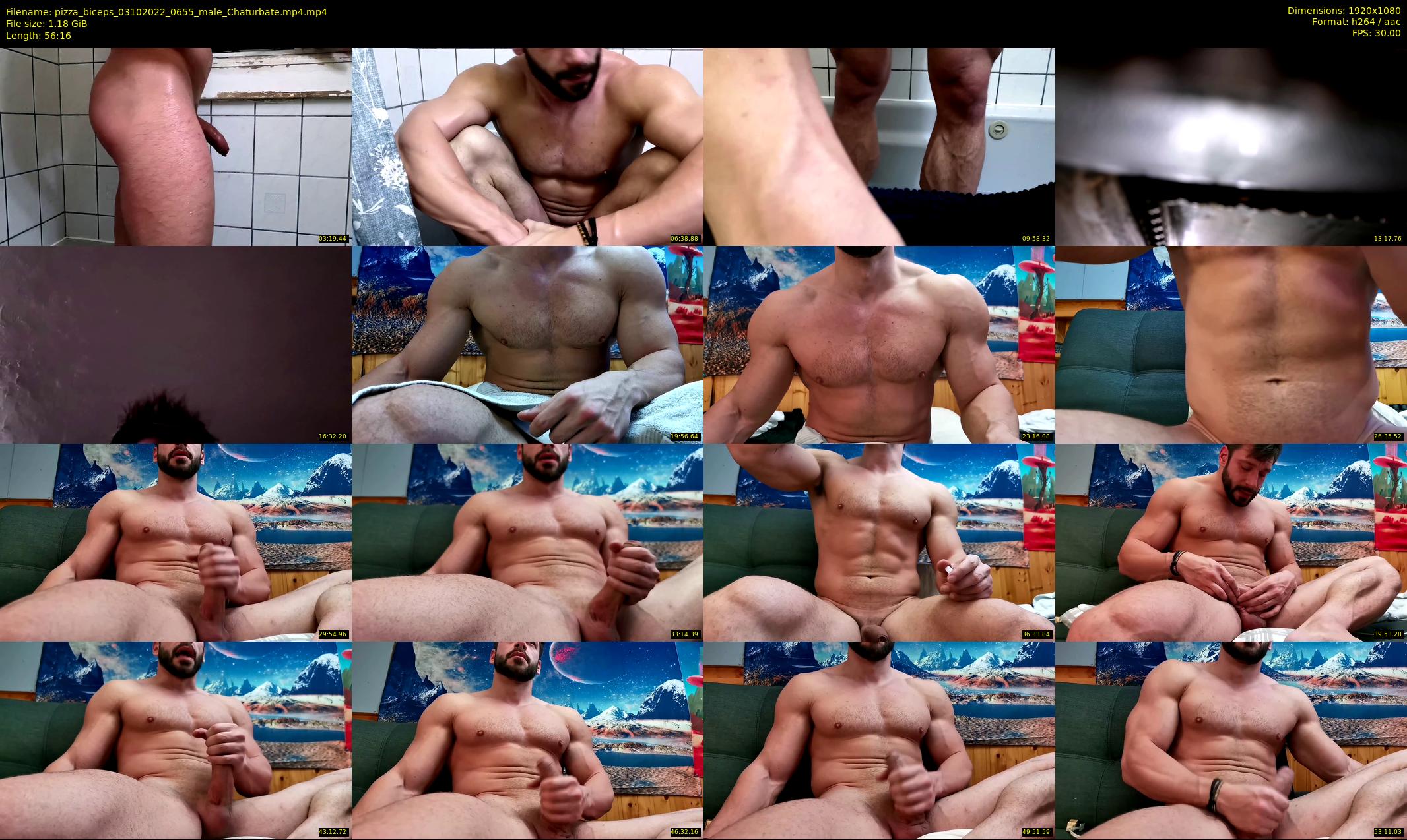 pizza_biceps — 57 minute Chaturbate male cam show recording, 1080p, Oct 3, 2022