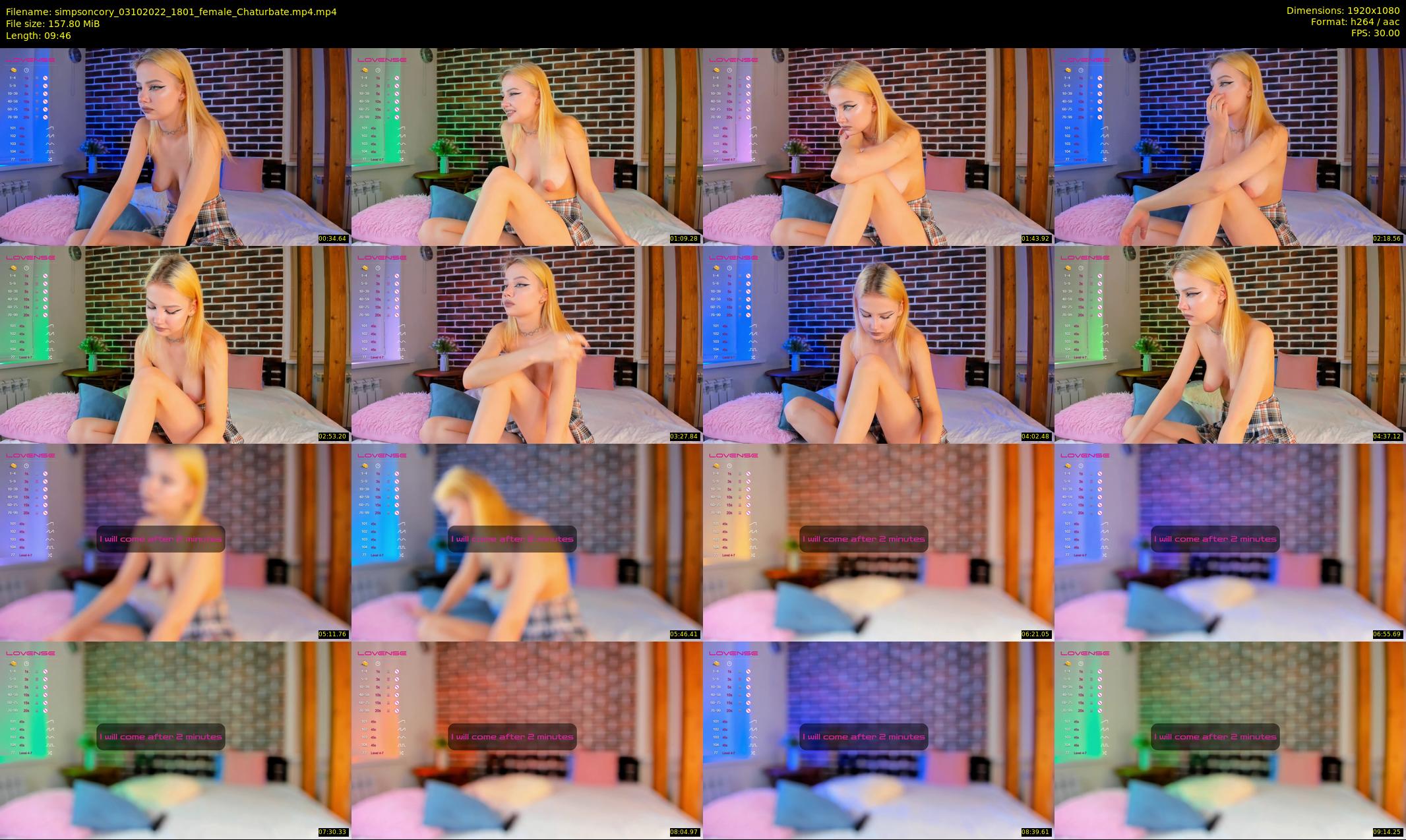 simpsoncory — 10 minute Chaturbate female cam show recording, 1080p, Oct 3, 2022