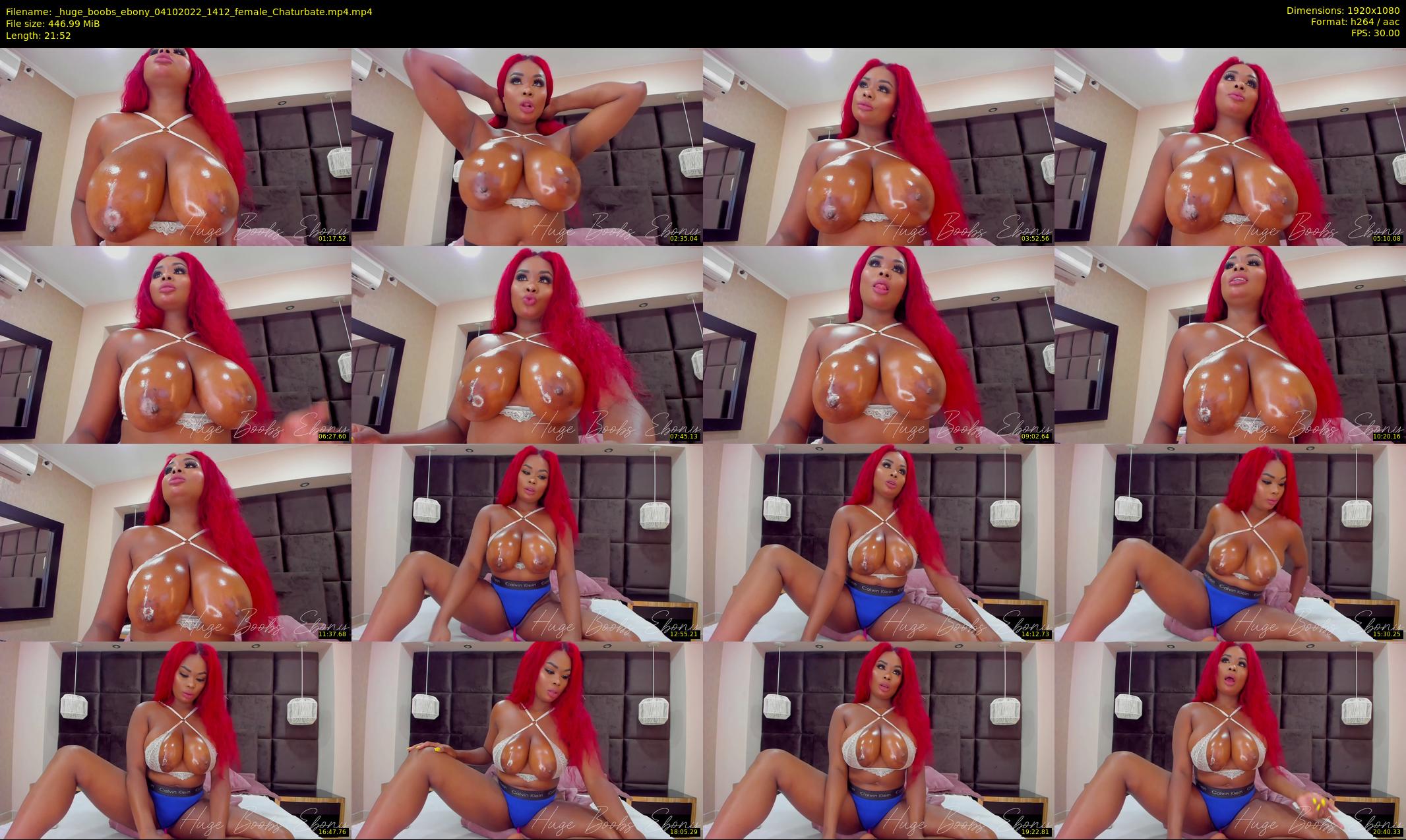 _huge_boobs_ebony — 22 minute Chaturbate female cam show recording, 1080p, Oct 4, 2022