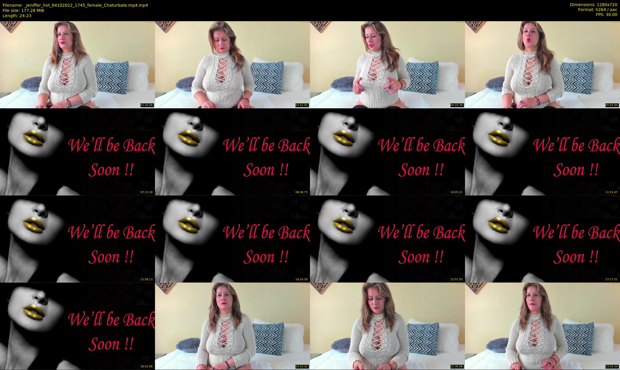 _jeniffer_hot — 25 minute Chaturbate female cam show recording, 720p, Oct 4, 2022