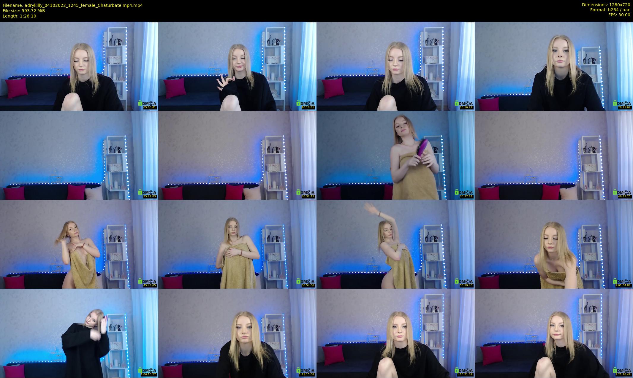 adrykilly — 87 minute Chaturbate female cam show recording, 720p, Oct 4, 2022