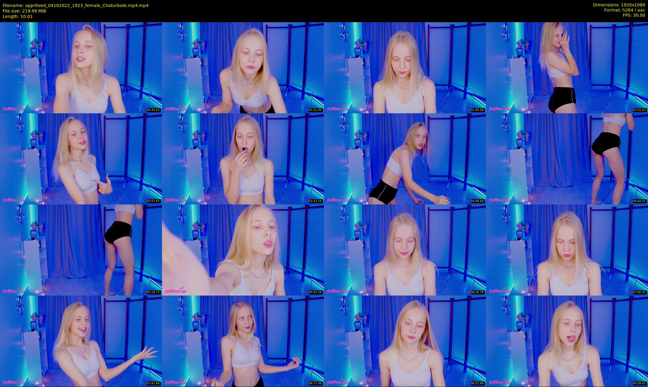 appr0ved — 11 minute Chaturbate female cam show recording, 1080p, Oct 4, 2022