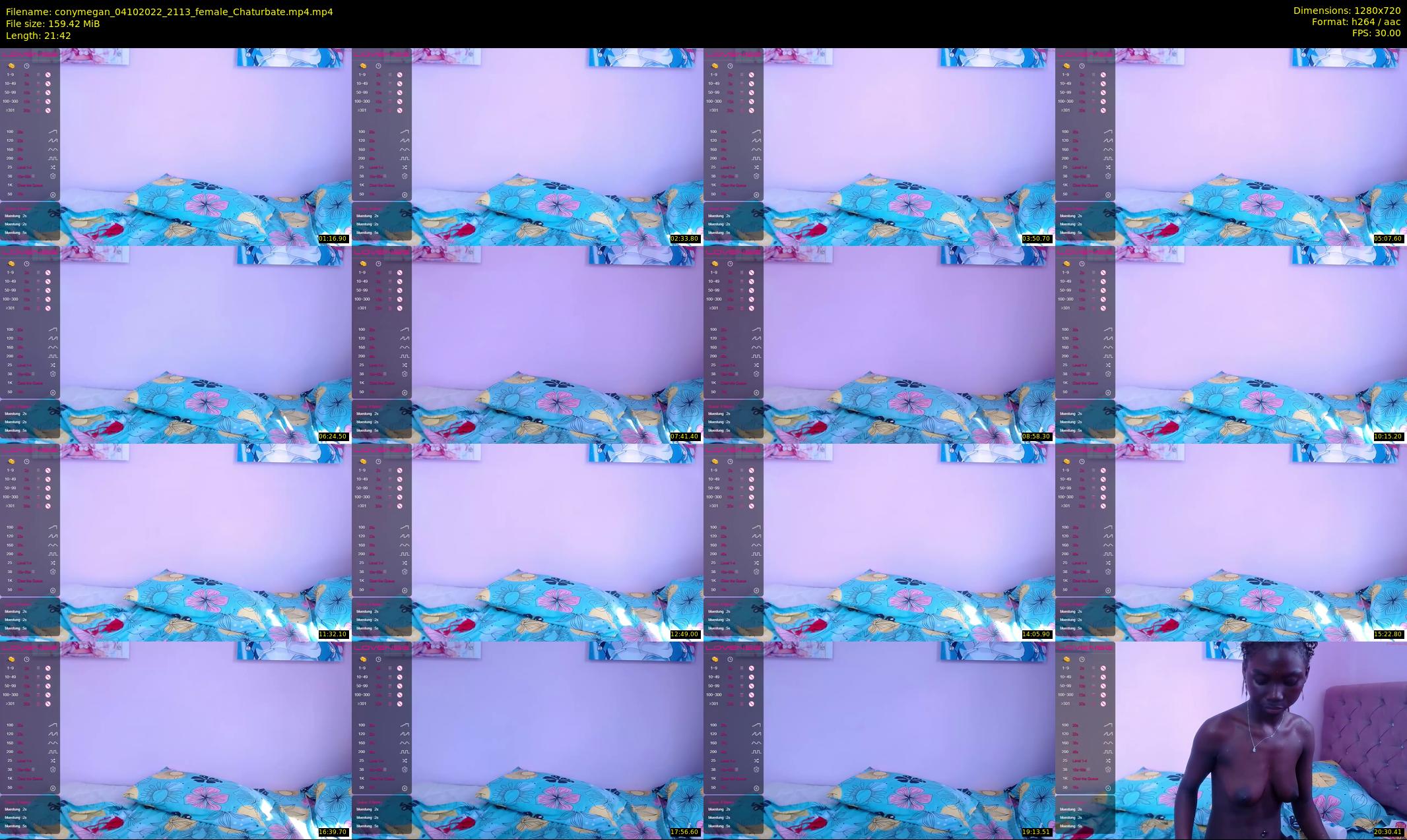 conymegan — 22 minute Chaturbate female cam show recording, 720p, Oct 4, 2022