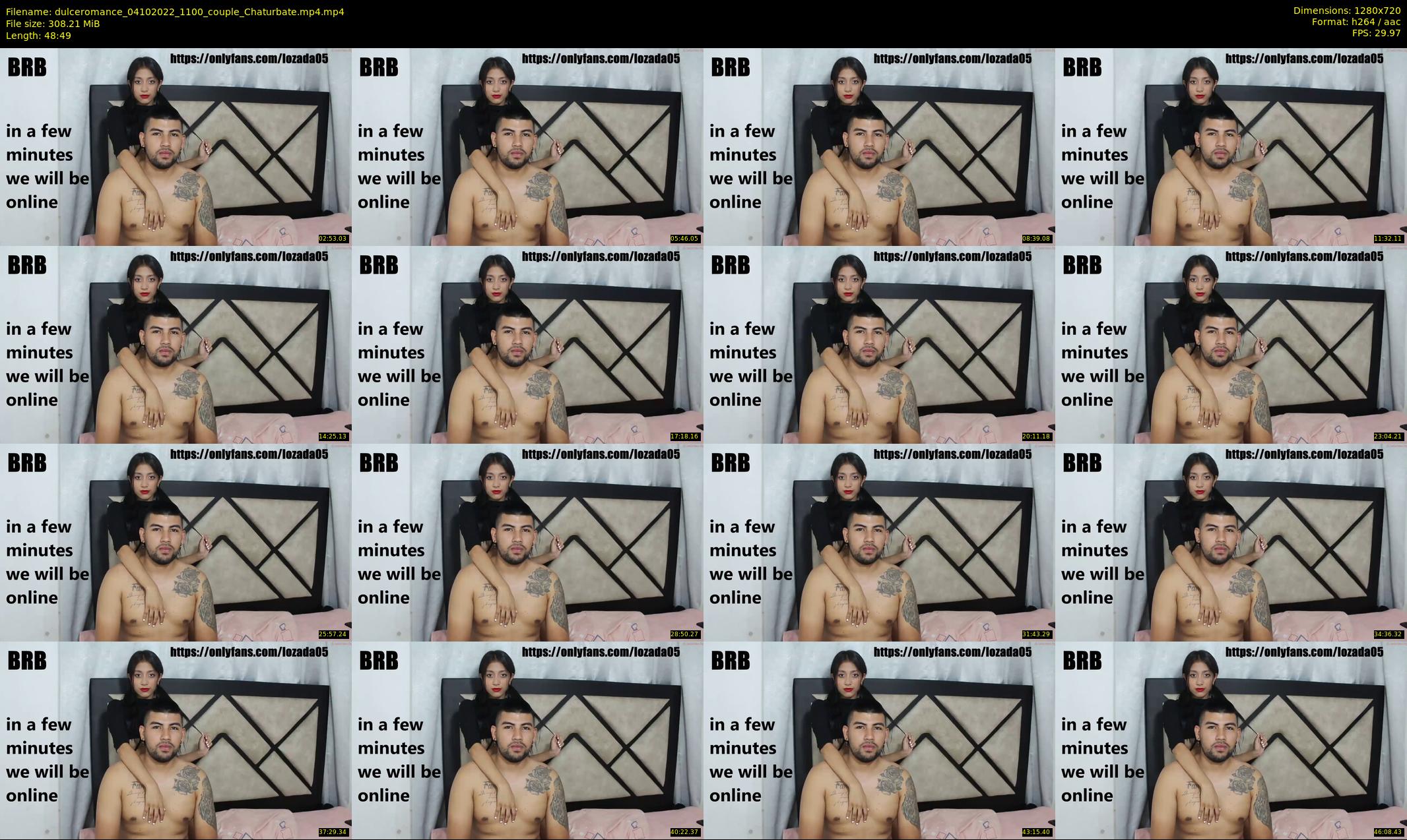 dulceromance — 49 minute Chaturbate couple cam show recording, 720p, Oct 4, 2022