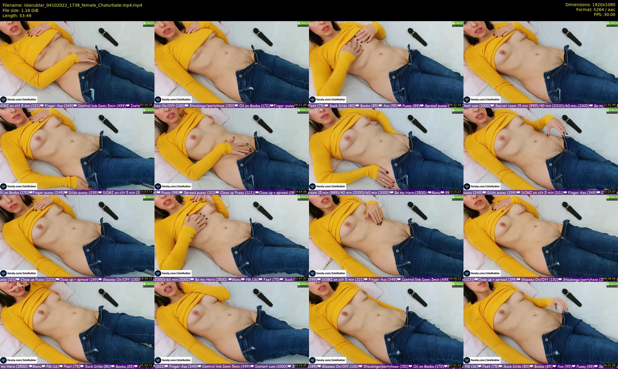 islanublar — 54 minute Chaturbate female cam show recording, 1080p, Oct 4, 2022