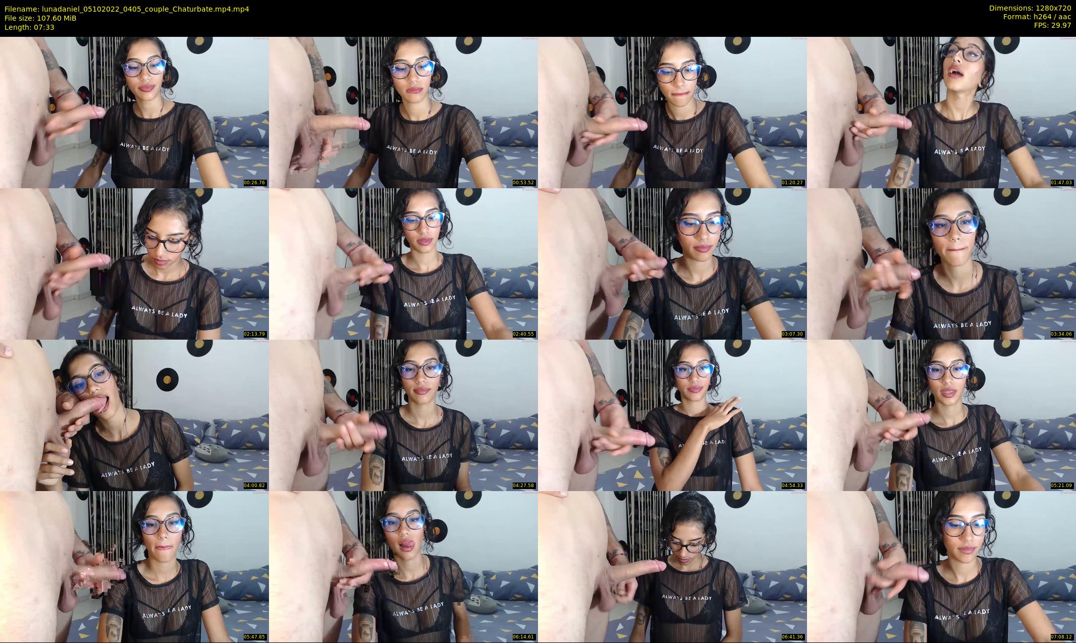 lunadaniel — 8 minute Chaturbate couple cam show recording, 720p, Oct 5, 2022