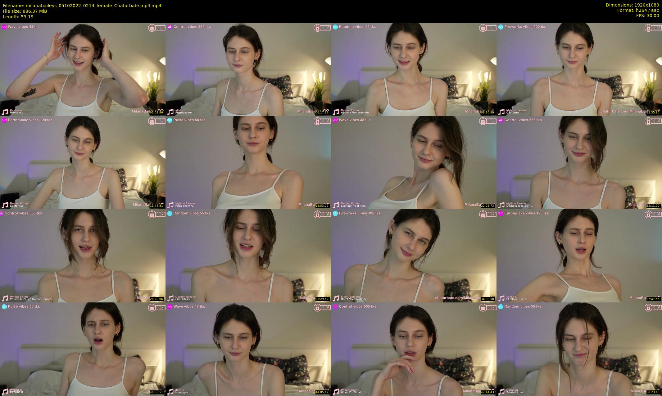milanabaileys — 54 minute Chaturbate female cam show recording, 1080p, Oct 5, 2022