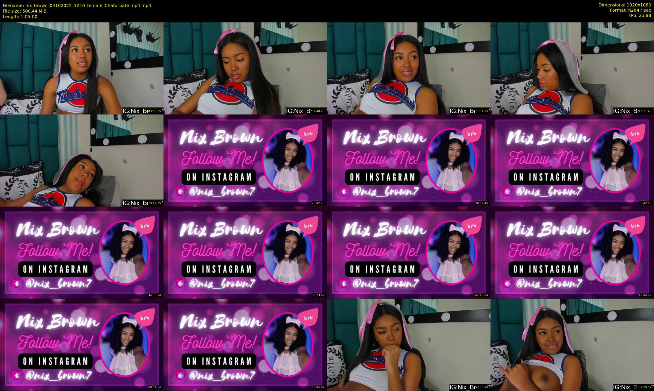 nix_brown — 65 minute Chaturbate female cam show recording, 1080p, Oct 4, 2022