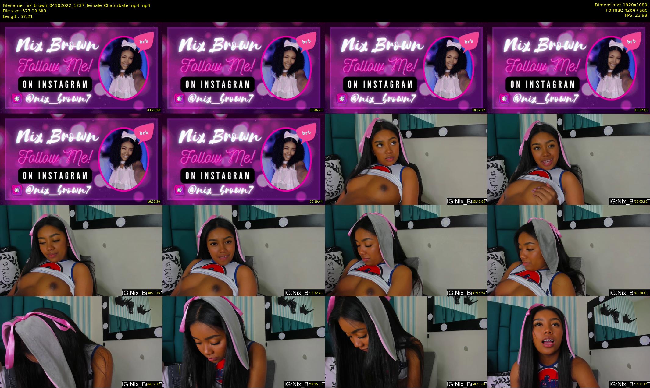 nix_brown — 58 minute Chaturbate female cam show recording, 1080p, Oct 4, 2022