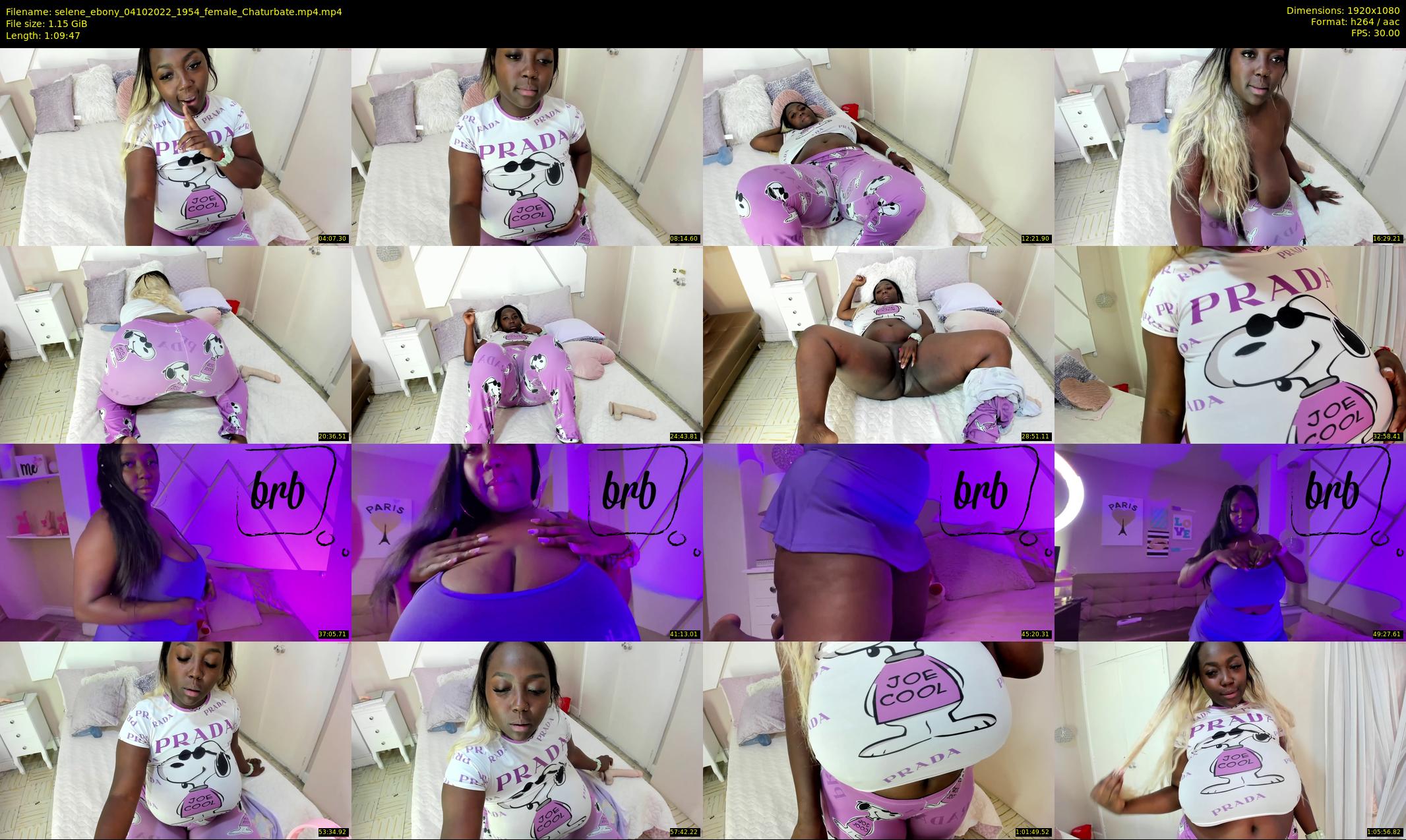 selene_ebony — 70 minute Chaturbate female cam show recording, 1080p, Oct 4, 2022