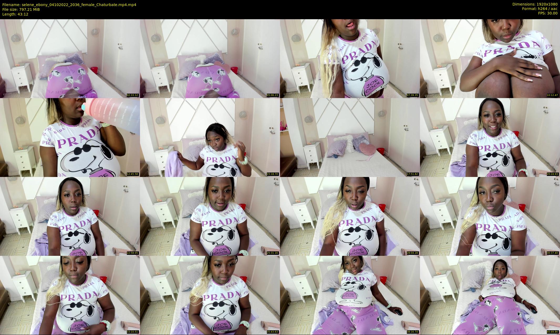 selene_ebony — 44 minute Chaturbate female cam show recording, 1080p, Oct 4, 2022