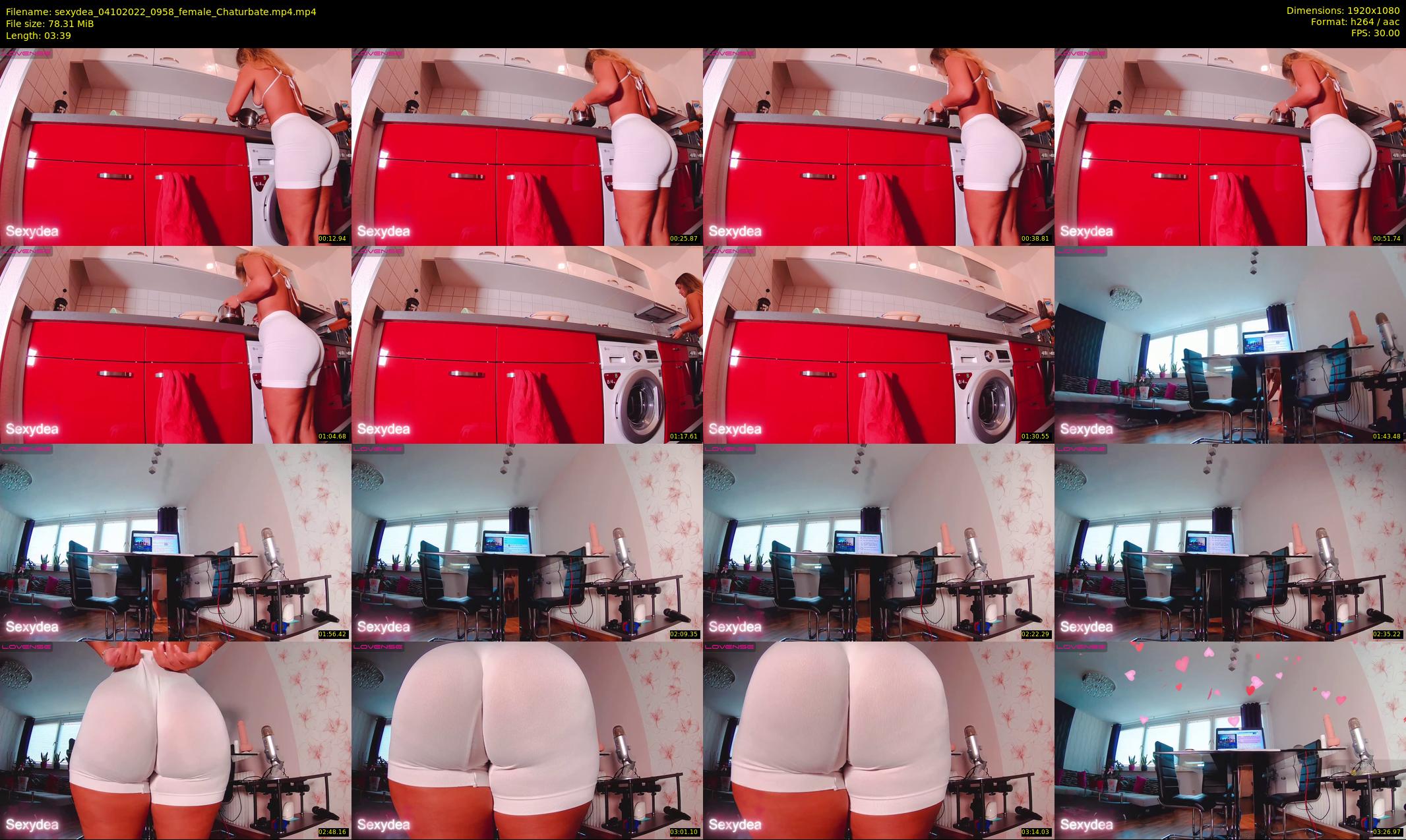 sexydea — 4 minute Chaturbate female cam show recording, 1080p, Oct 4, 2022