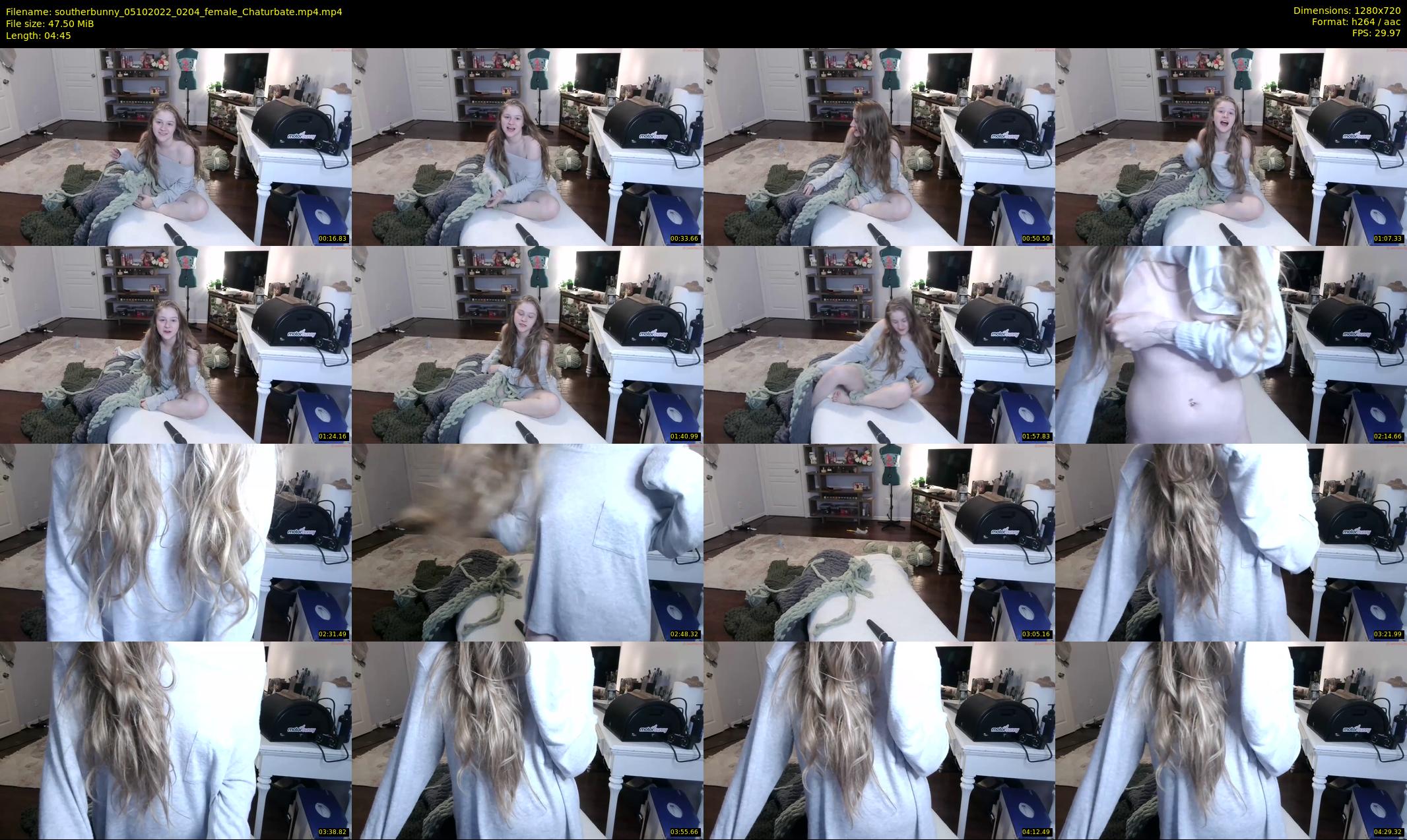 southerbunny — 5 minute Chaturbate female cam show recording, 720p, Oct 5, 2022