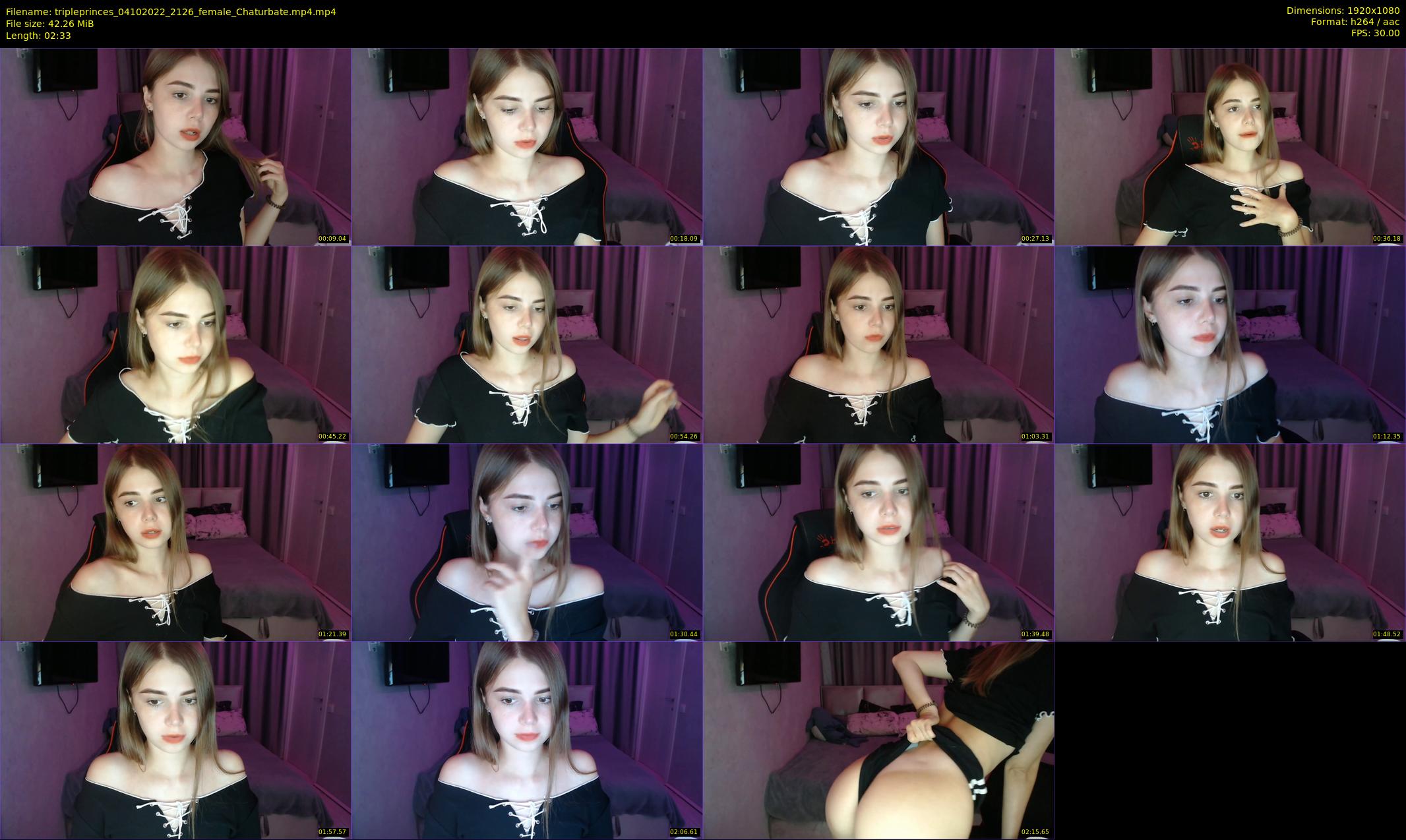 tripleprinces — 3 minute Chaturbate female cam show recording, 1080p, Oct 4, 2022