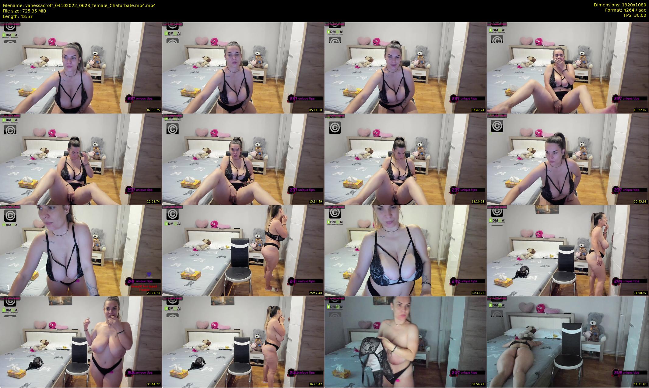 vanessacroft — 44 minute Chaturbate female cam show recording, 1080p, Oct 4, 2022