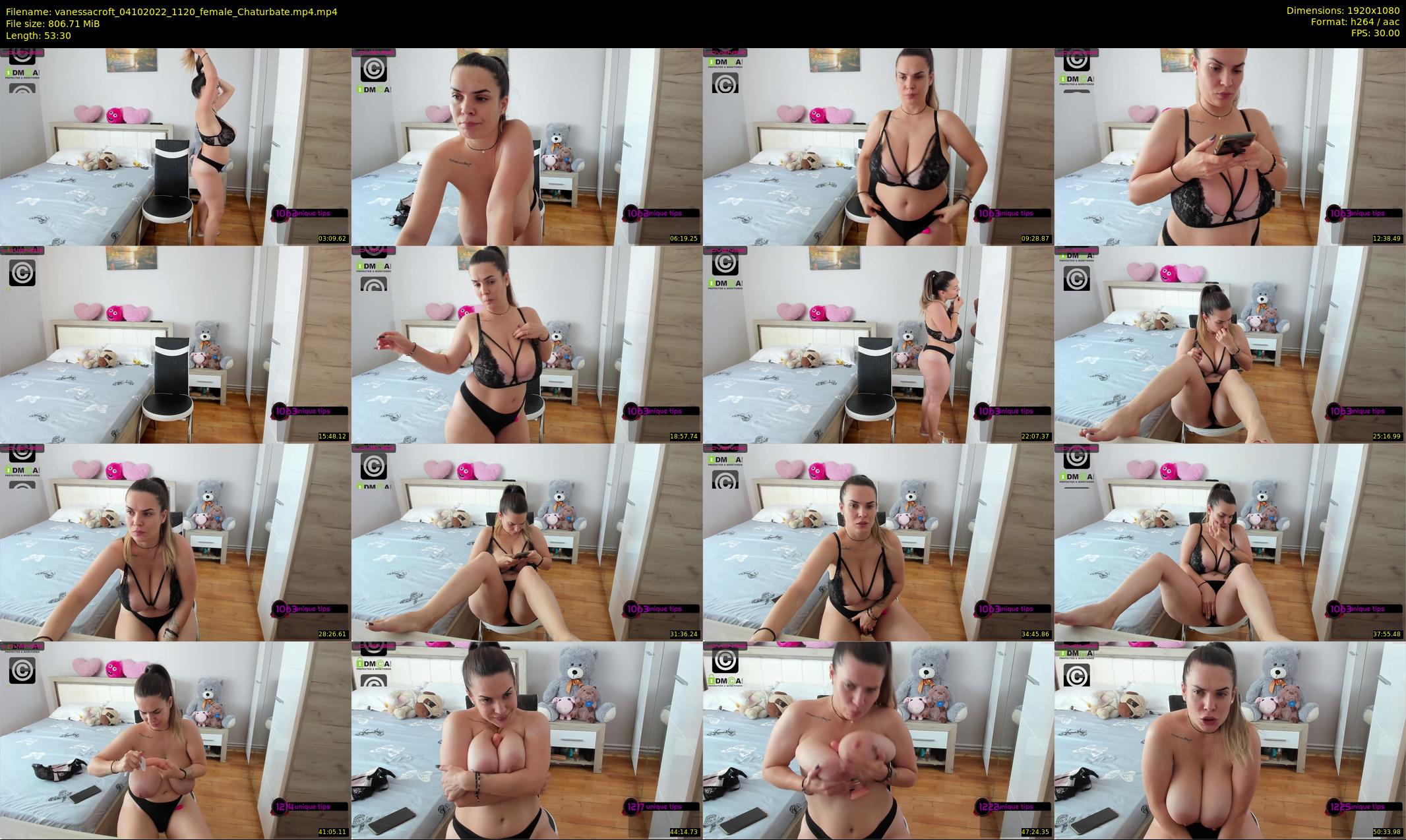 vanessacroft — 54 minute Chaturbate female cam show recording, 1080p, Oct 4, 2022
