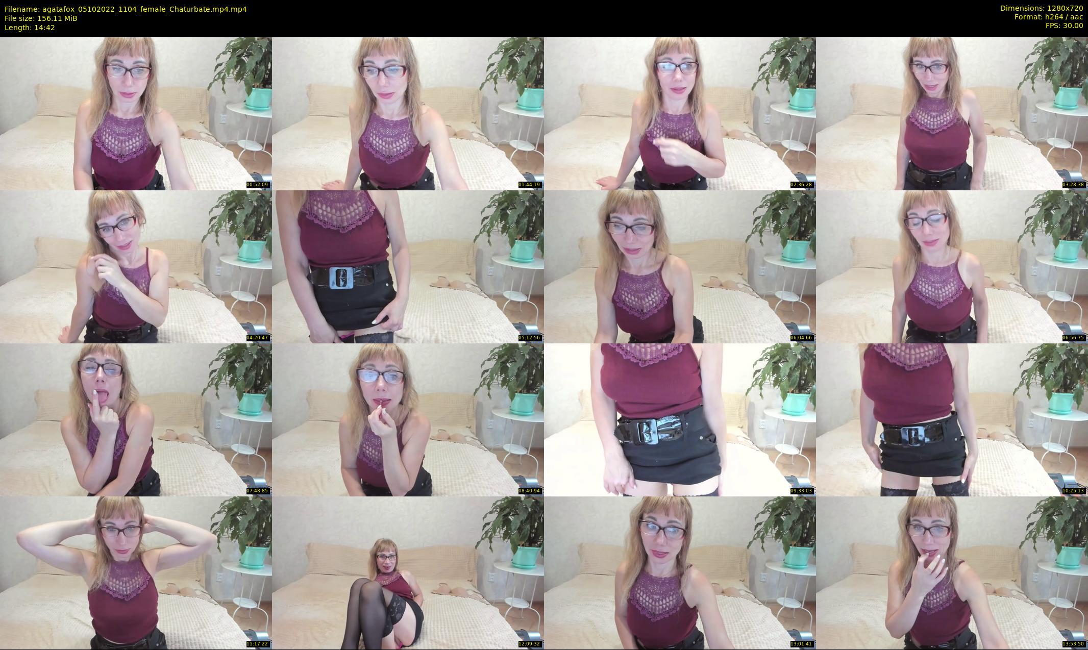agatafox — 15 minute Chaturbate female cam show recording, 720p, Oct 5, 2022