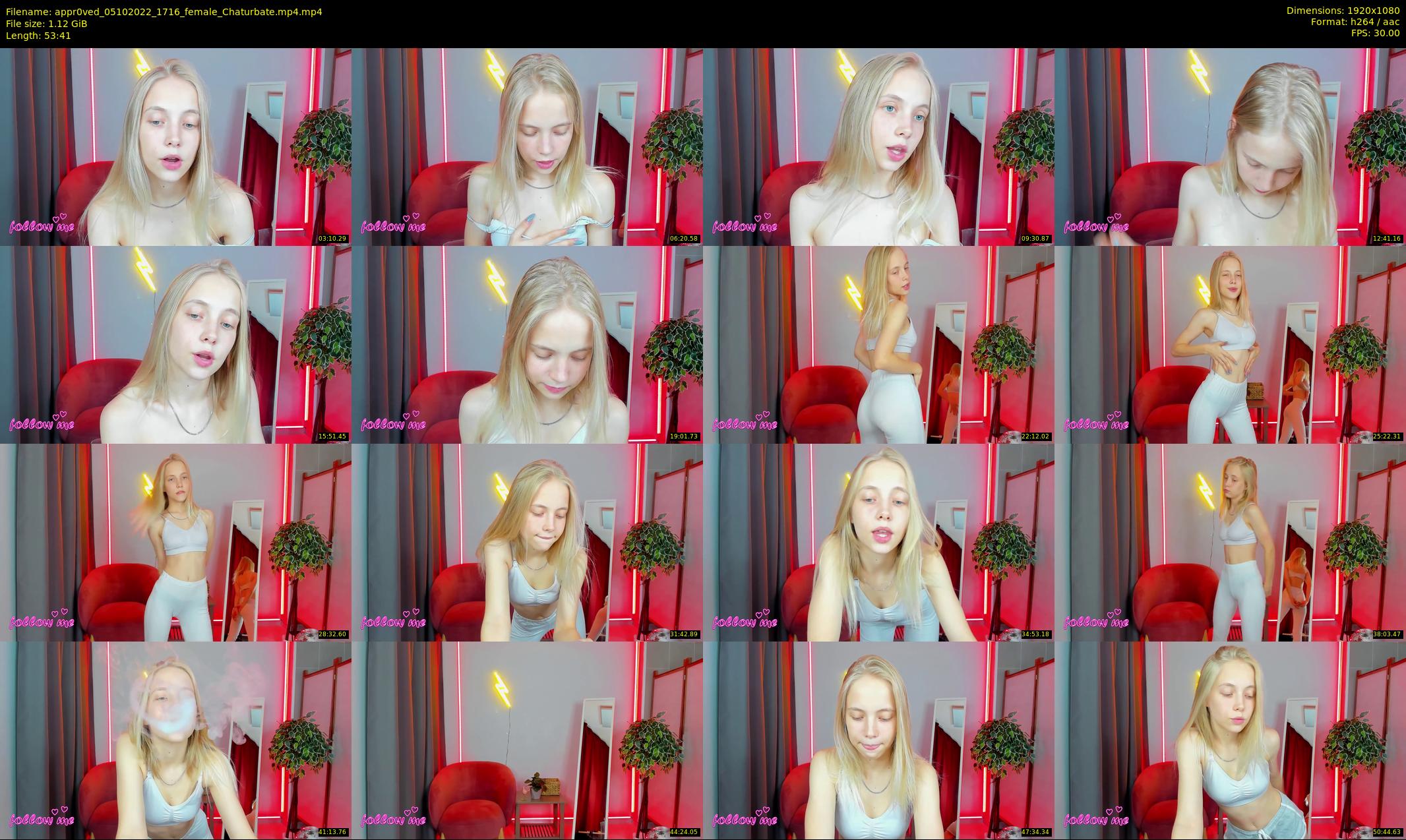 appr0ved — 54 minute Chaturbate female cam show recording, 1080p, Oct 5, 2022