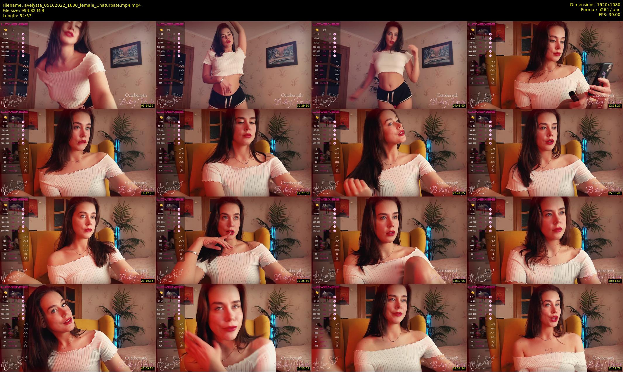 avelyssa — 55 minute Chaturbate female cam show recording, 1080p, Oct 5, 2022