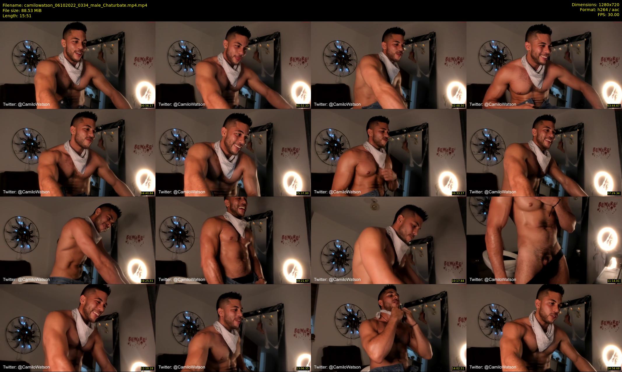 camilowatson — 16 minute Chaturbate male cam show recording, 720p, Oct 6, 2022