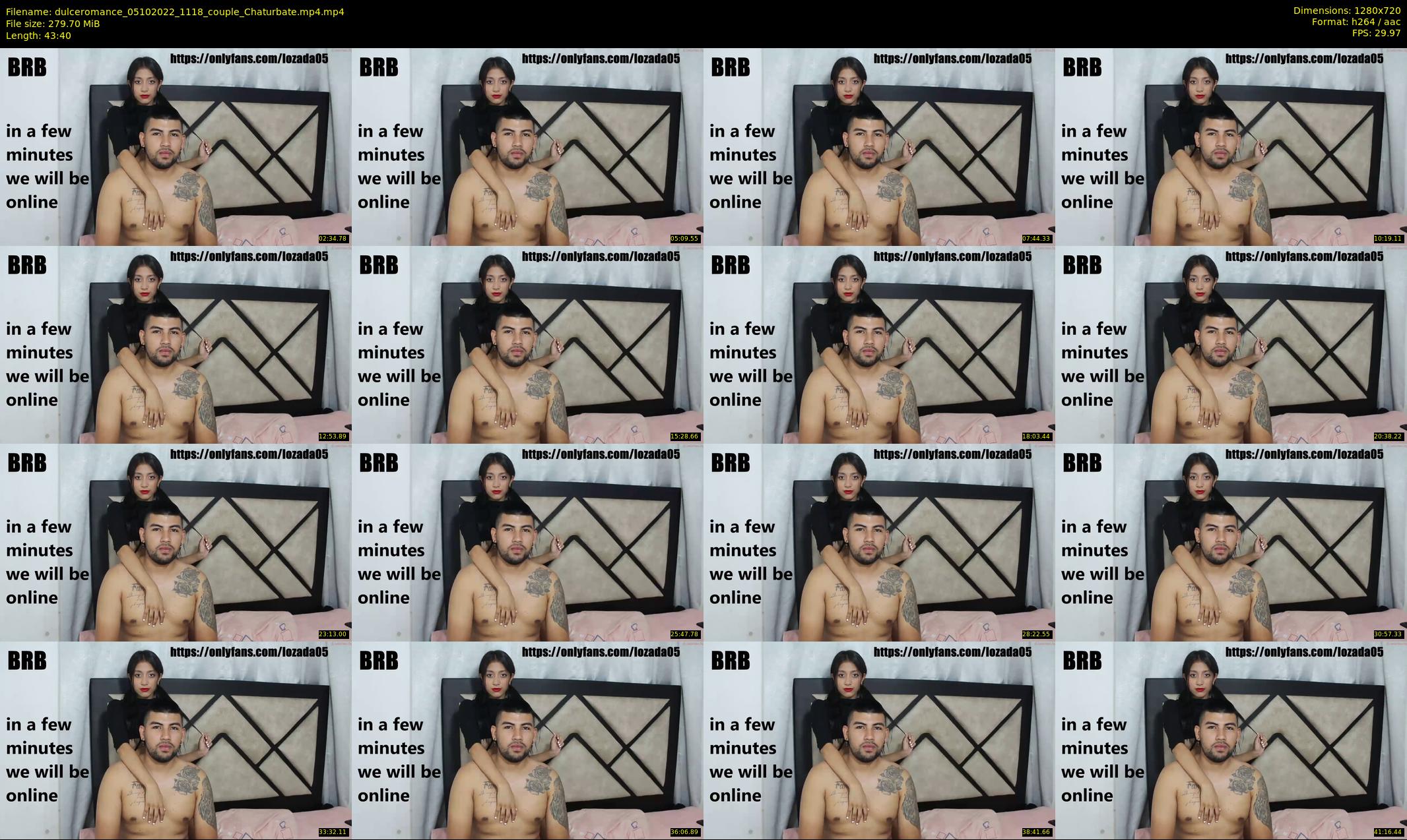 dulceromance — 44 minute Chaturbate couple cam show recording, 720p, Oct 5, 2022