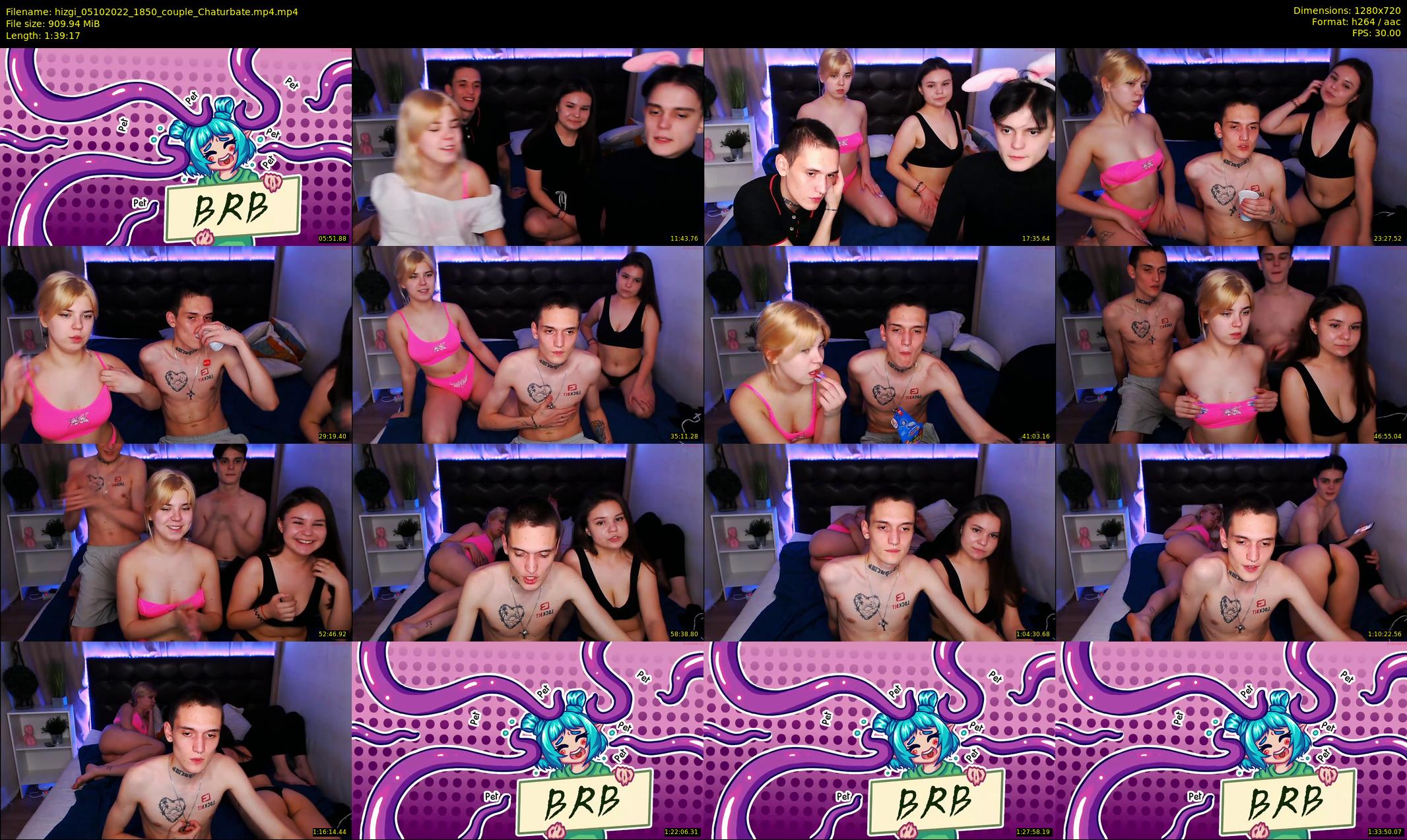 hizgi — 100 minute Chaturbate couple cam show recording, 720p, Oct 5, 2022