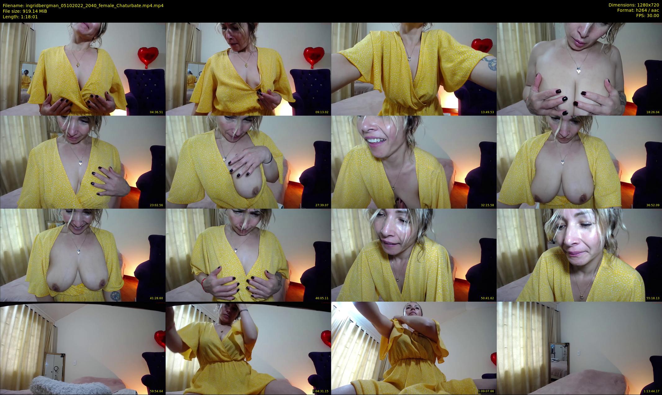 ingridbergman — 79 minute Chaturbate female cam show recording, 720p, Oct 5, 2022