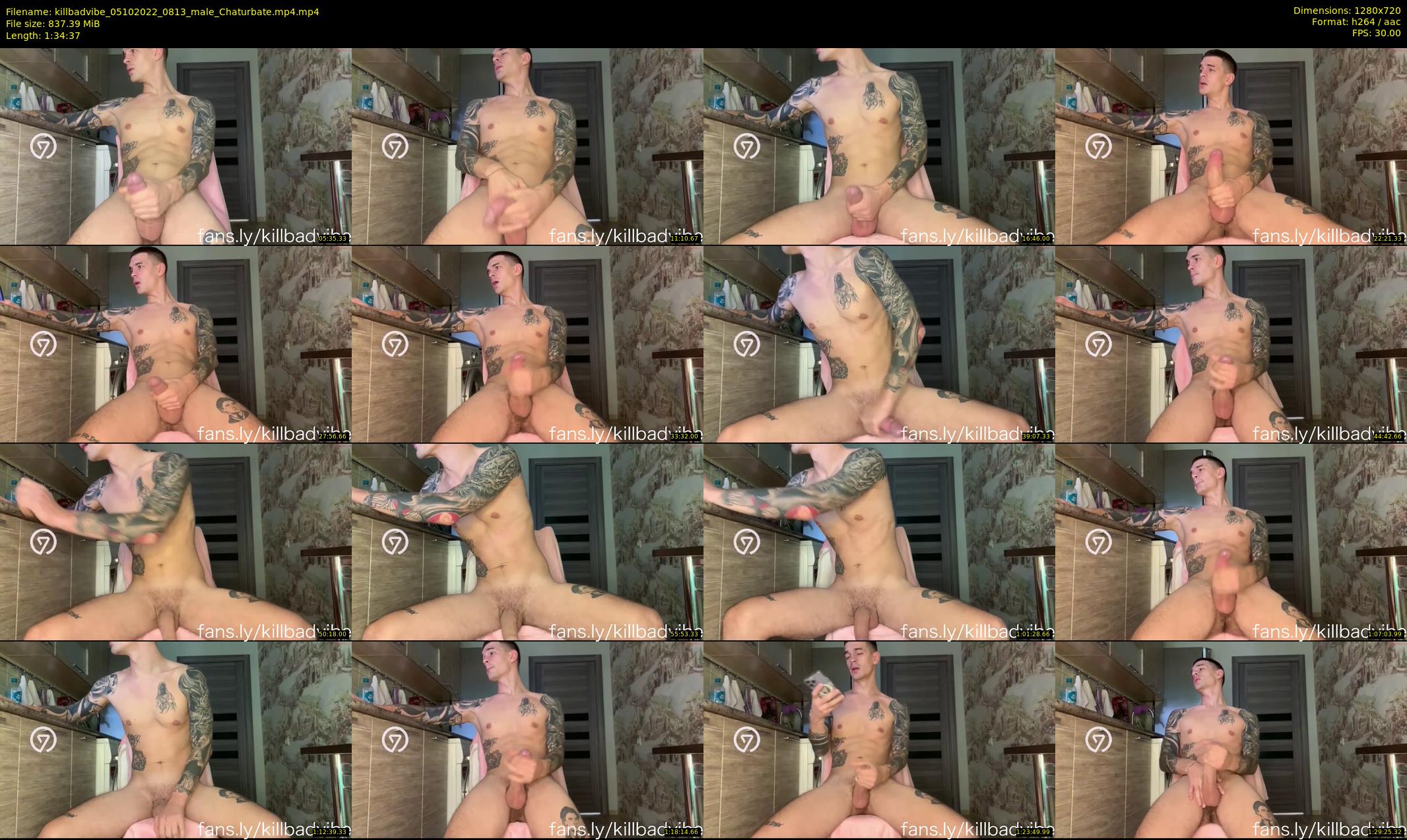killbadvibe — 95 minute Chaturbate male cam show recording, 720p, Oct 5, 2022