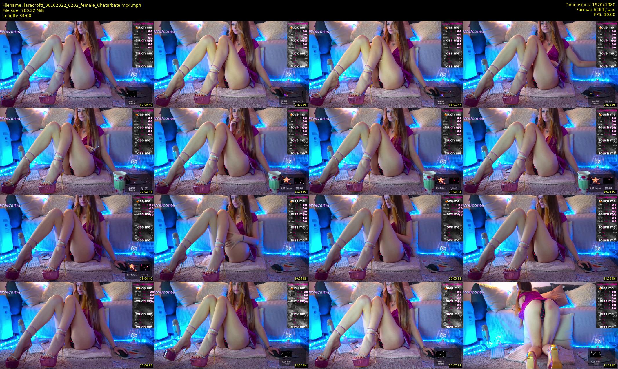 laracroftt — 34 minute Chaturbate female cam show recording, 1080p, Oct 6, 2022