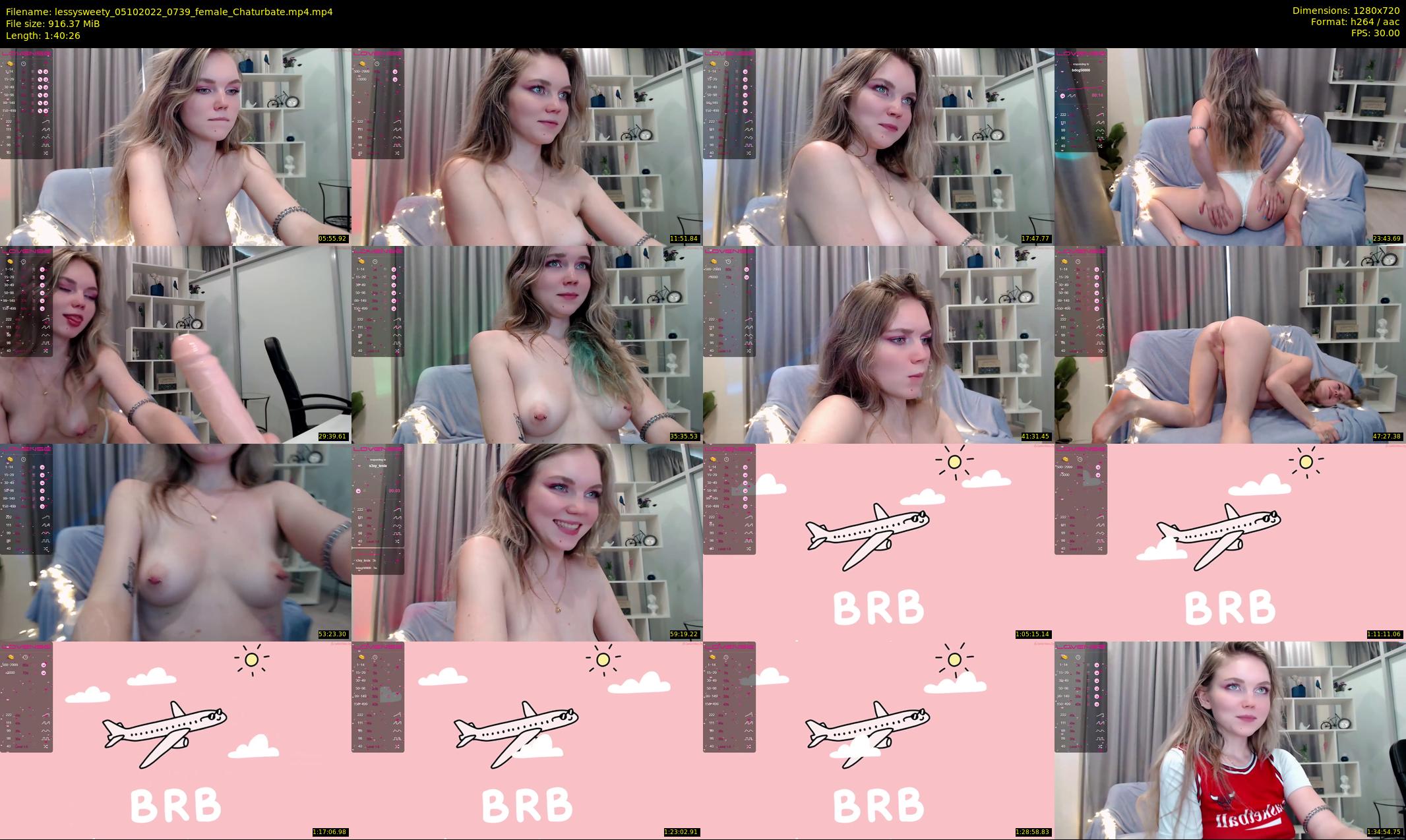 lessysweety — 101 minute Chaturbate female cam show recording, 720p, Oct 5, 2022
