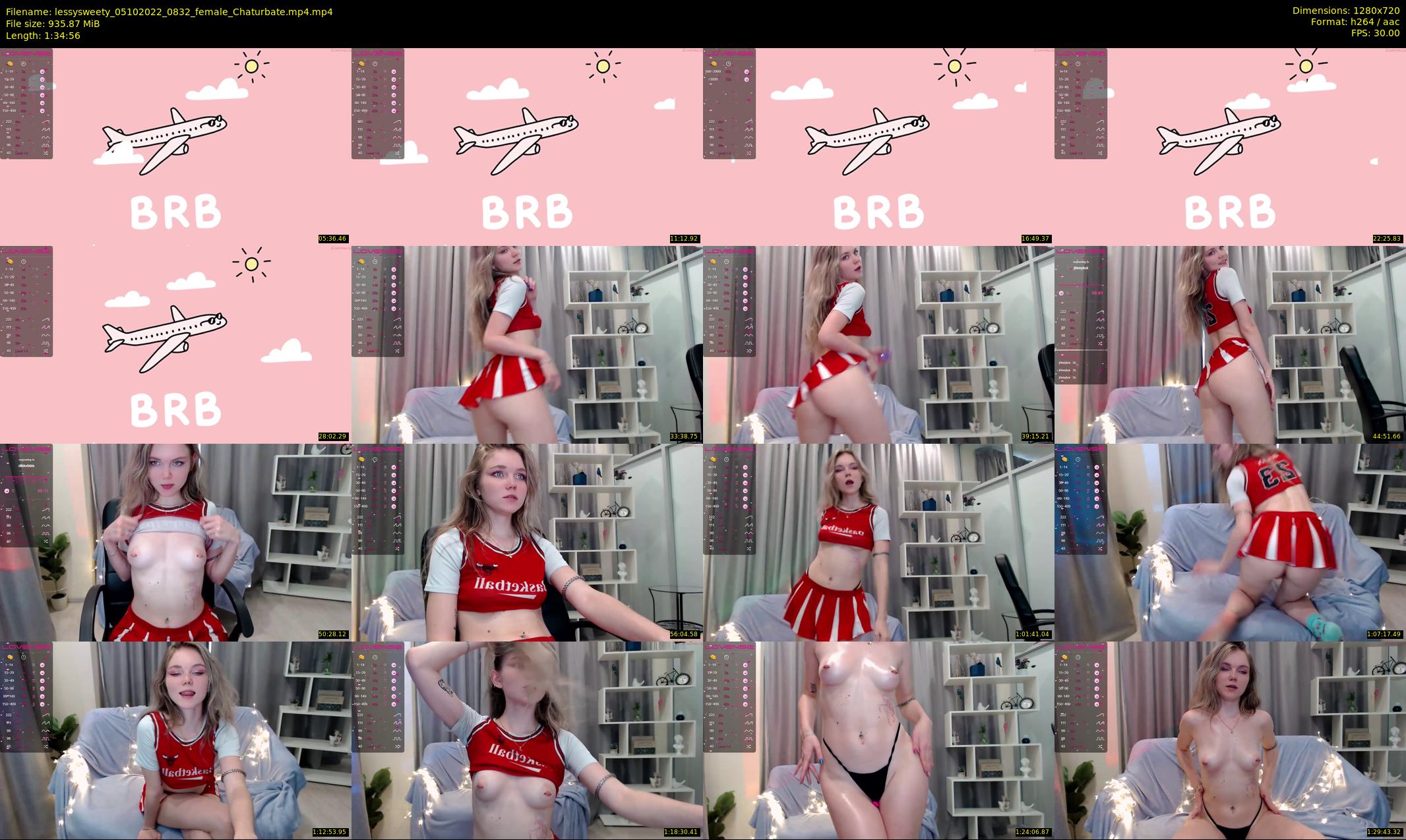 lessysweety — 95 minute Chaturbate female cam show recording, 720p, Oct 5, 2022