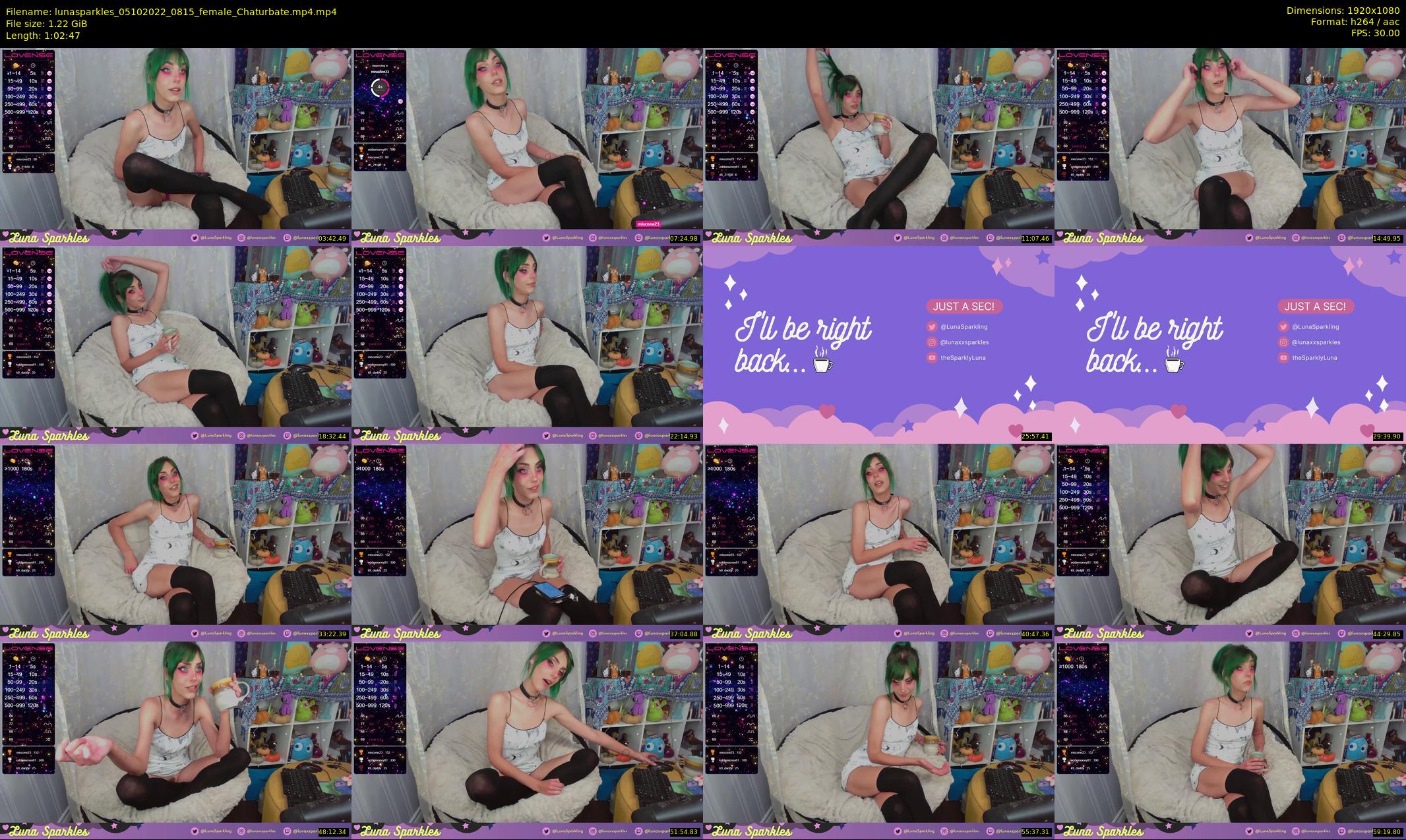 lunasparkles — 63 minute Chaturbate female cam show recording, 1080p, Oct 5, 2022