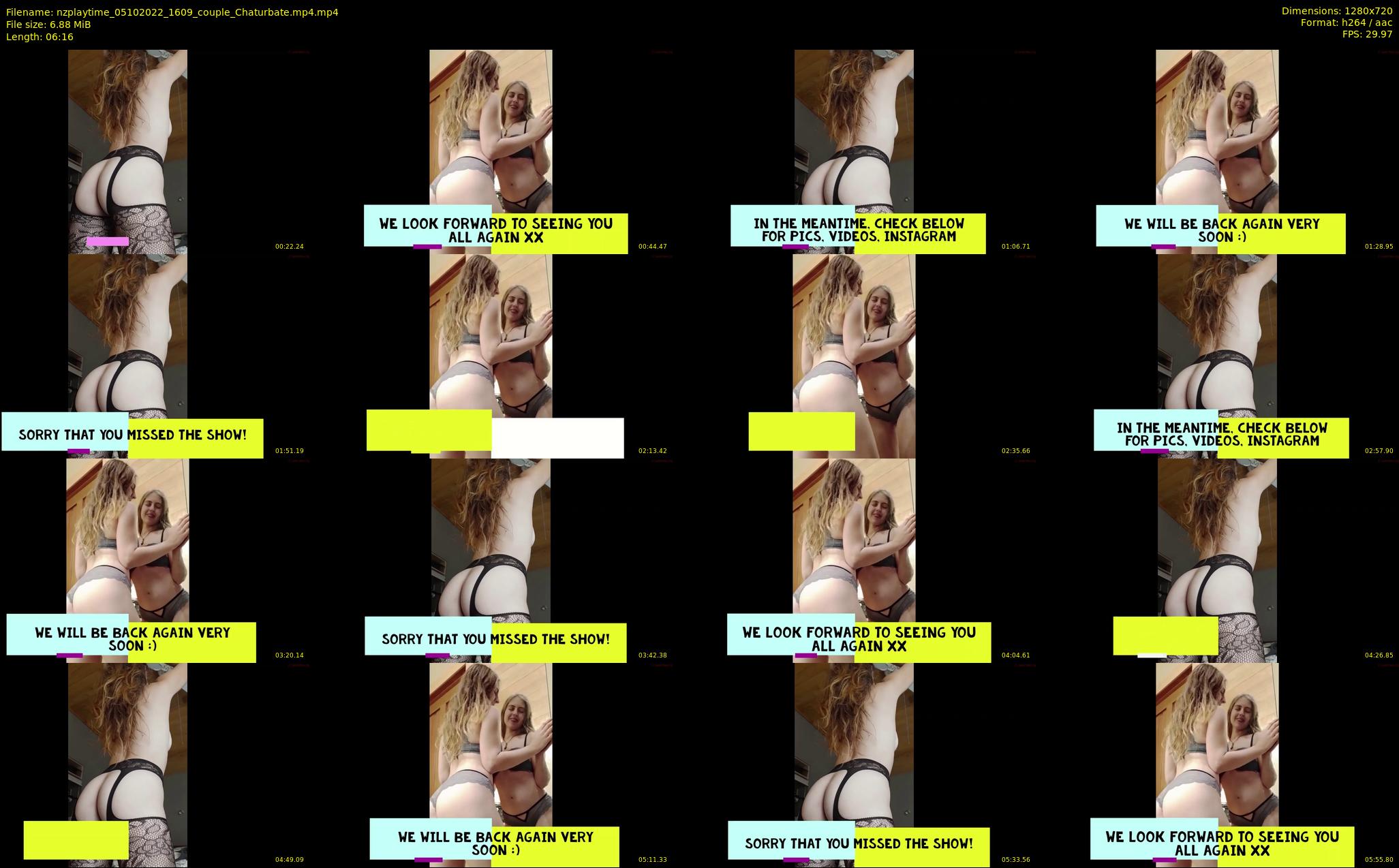 nzplaytime — 7 minute Chaturbate couple cam show recording, 720p, Oct 5, 2022