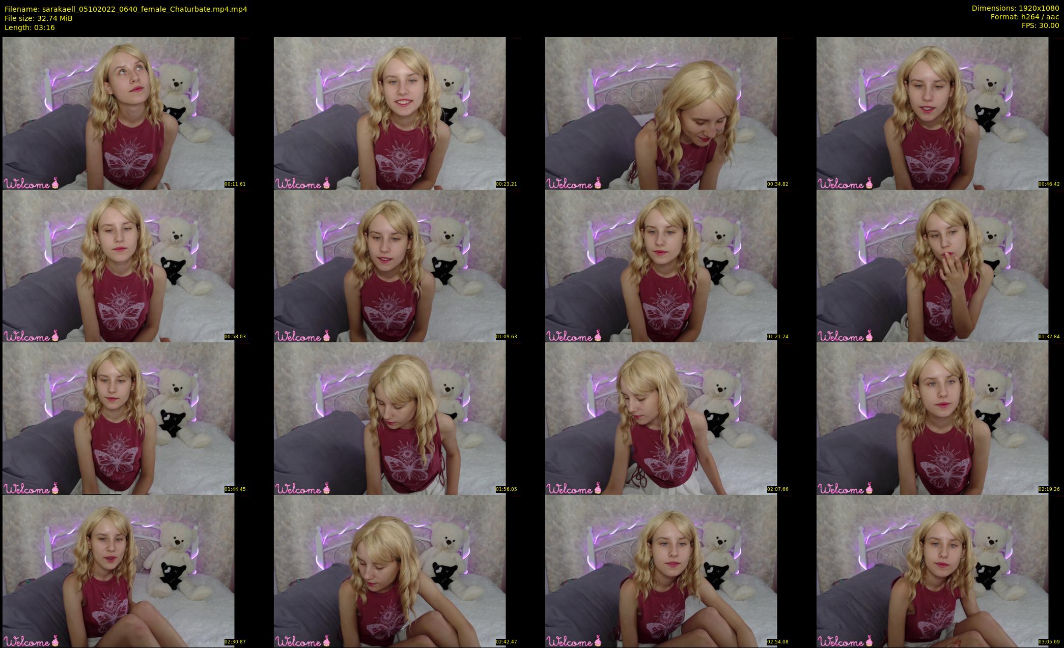 sarakaell — 4 minute Chaturbate female cam show recording, 1080p, Oct 5, 2022