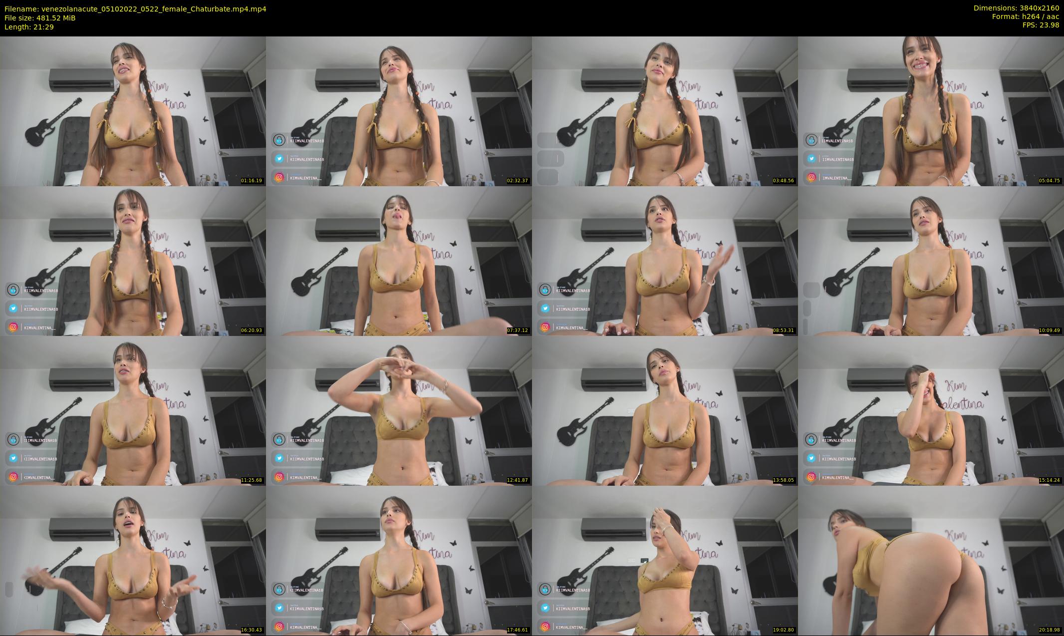 venezolanacute — 22 minute Chaturbate female cam show recording, 4K, Oct 5, 2022