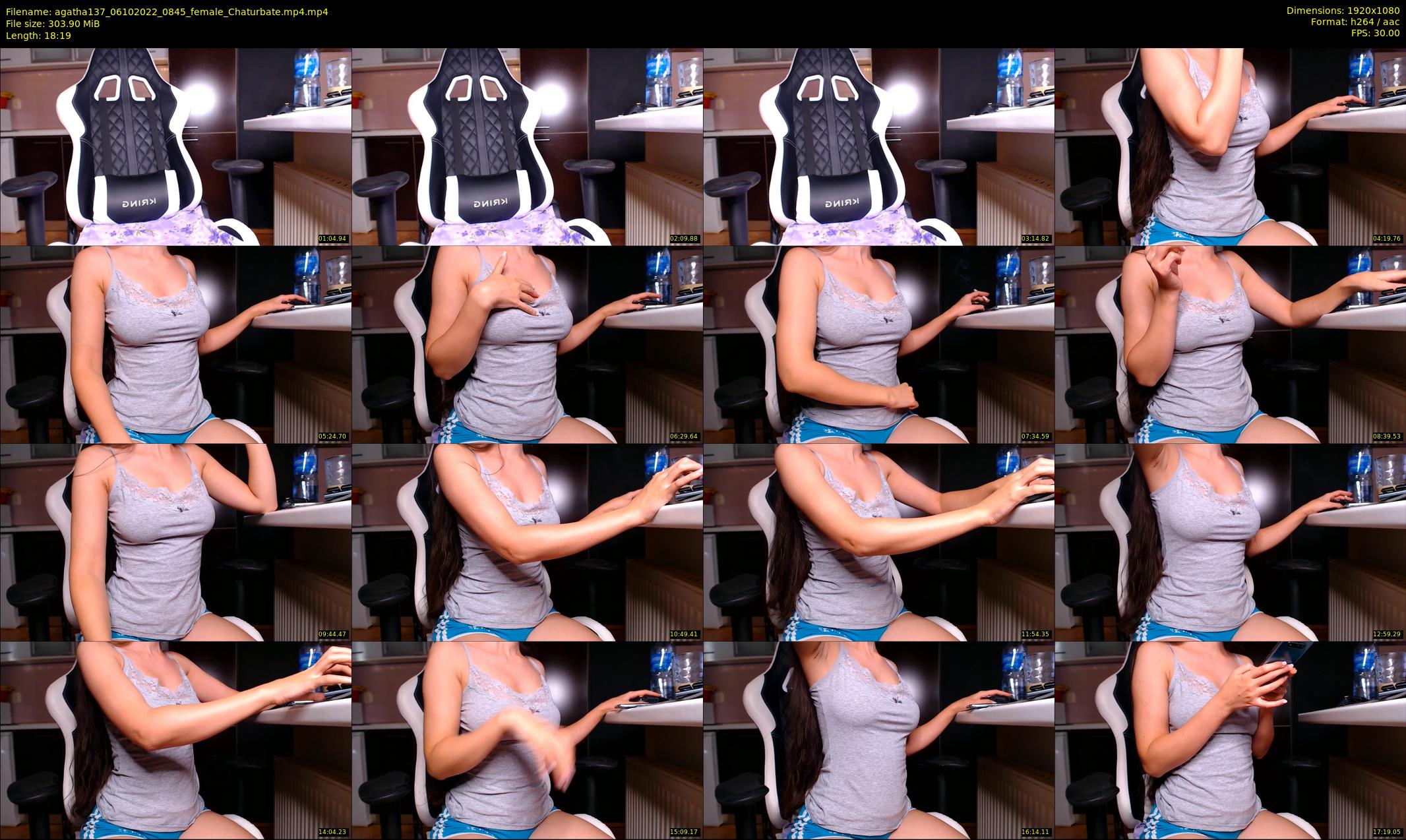 agatha137 — 19 minute Chaturbate female cam show recording, 1080p, Oct 6, 2022