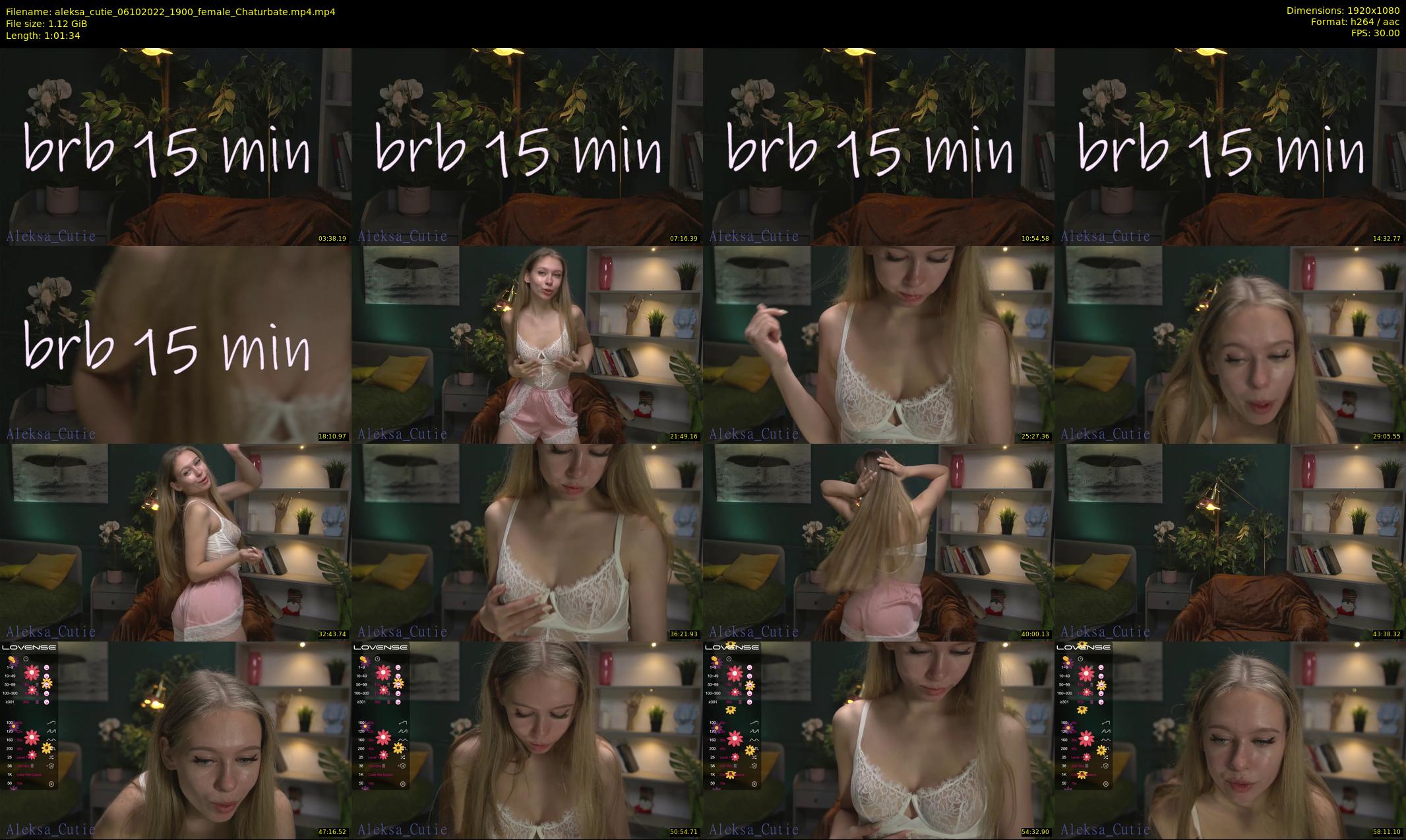aleksa_cutie — 62 minute Chaturbate female cam show recording, 1080p, Oct 6, 2022