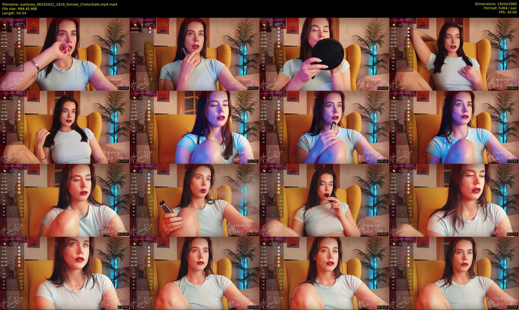 avelyssa — 55 minute Chaturbate female cam show recording, 1080p, Oct 6, 2022