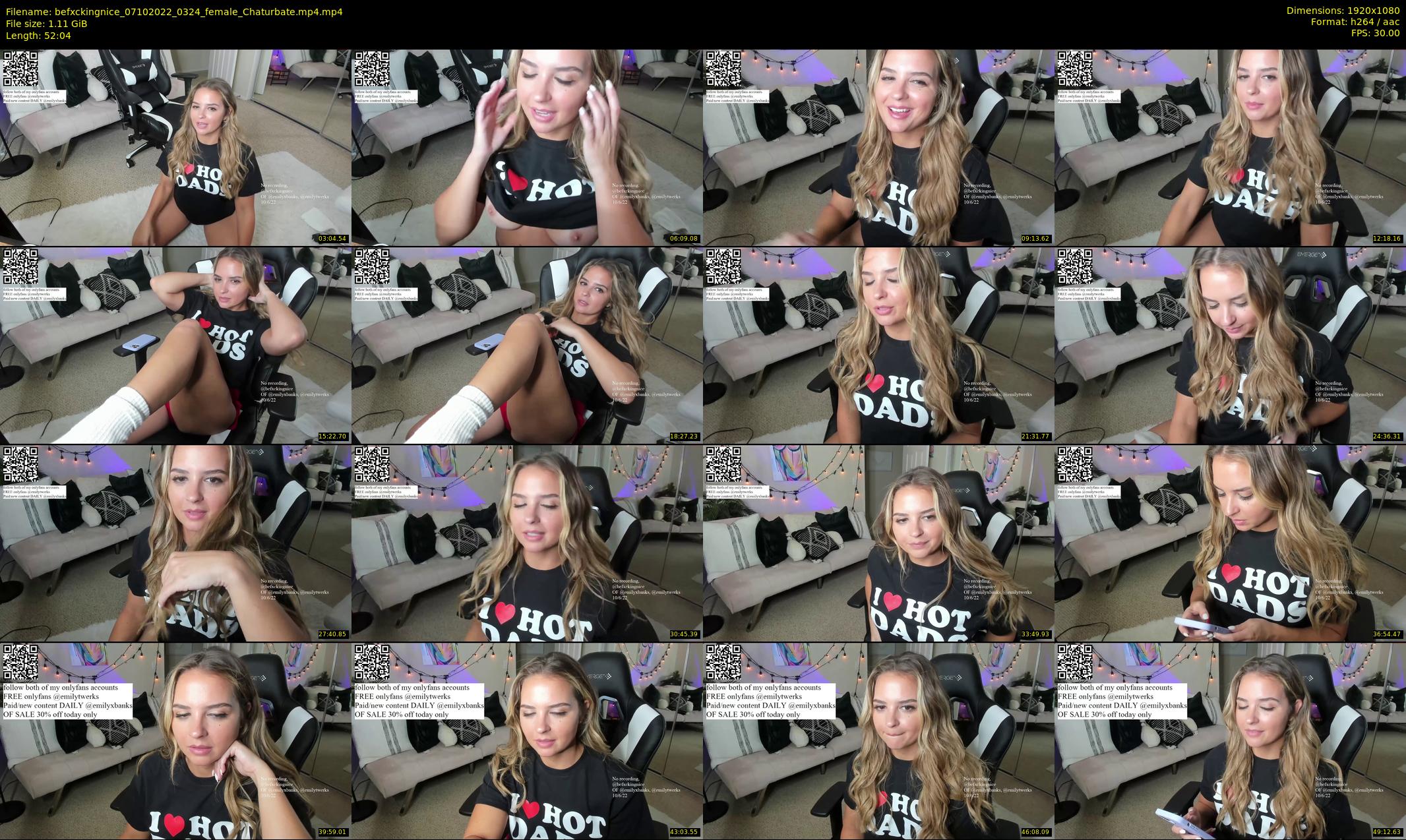 befxckingnice — 53 minute Chaturbate female cam show recording, 1080p, Oct 7, 2022