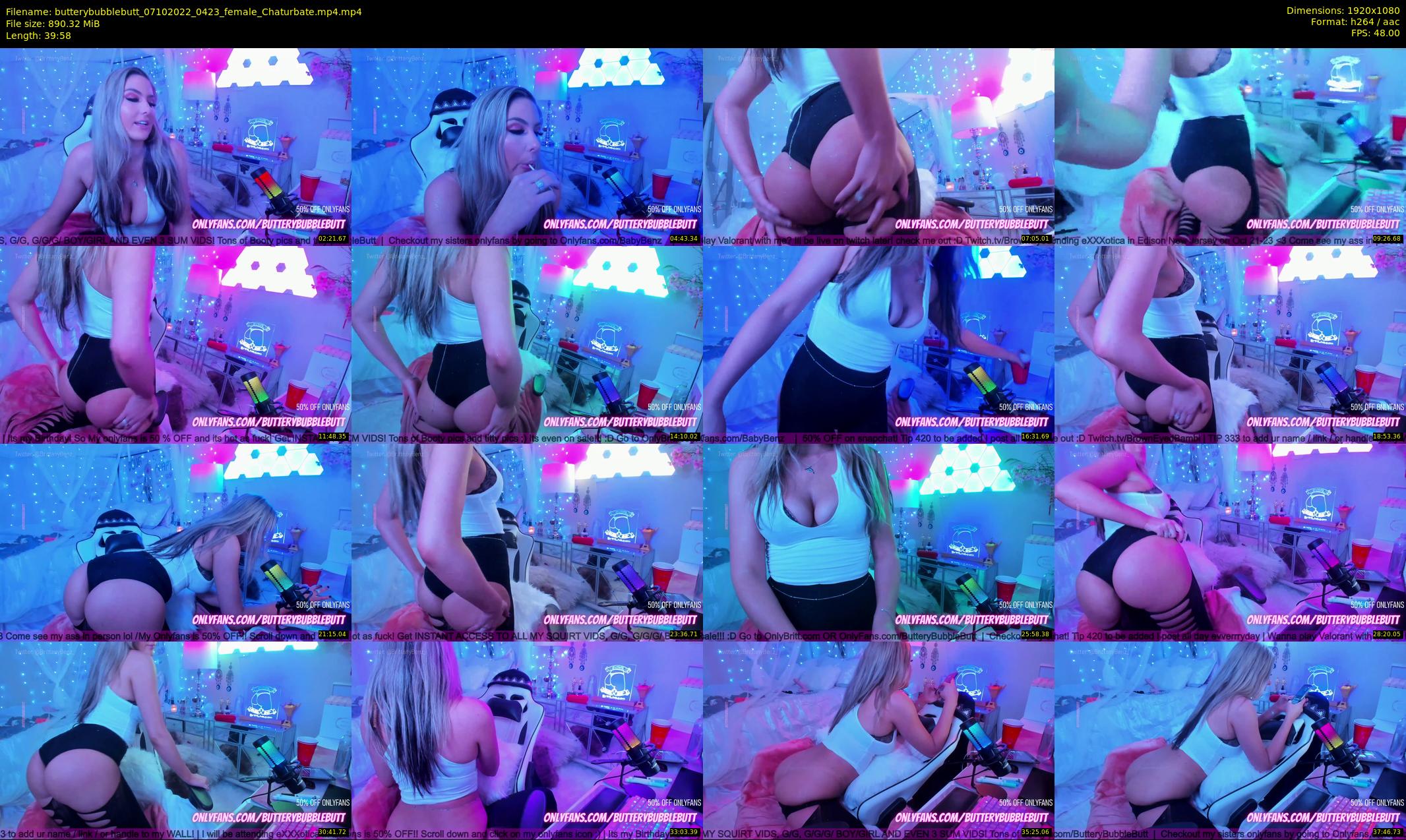 butterybubblebutt — 40 minute Chaturbate couple cam show recording, 1080p, Oct 7, 2022