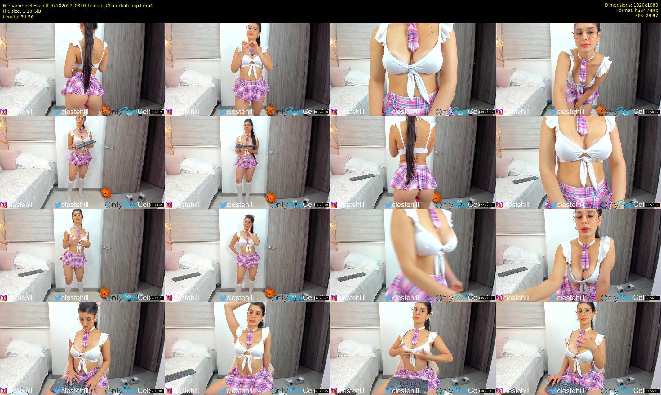 celestehill — 55 minute Chaturbate female cam show recording, 1080p, Oct 7, 2022
