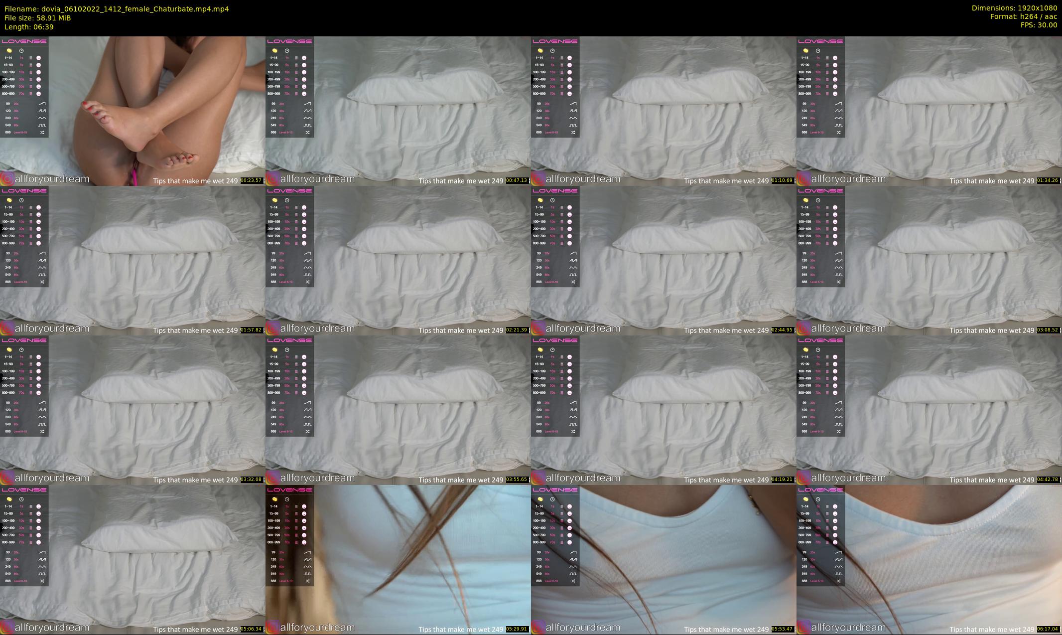 dovia — 7 minute Chaturbate female cam show recording, 1080p, Oct 6, 2022